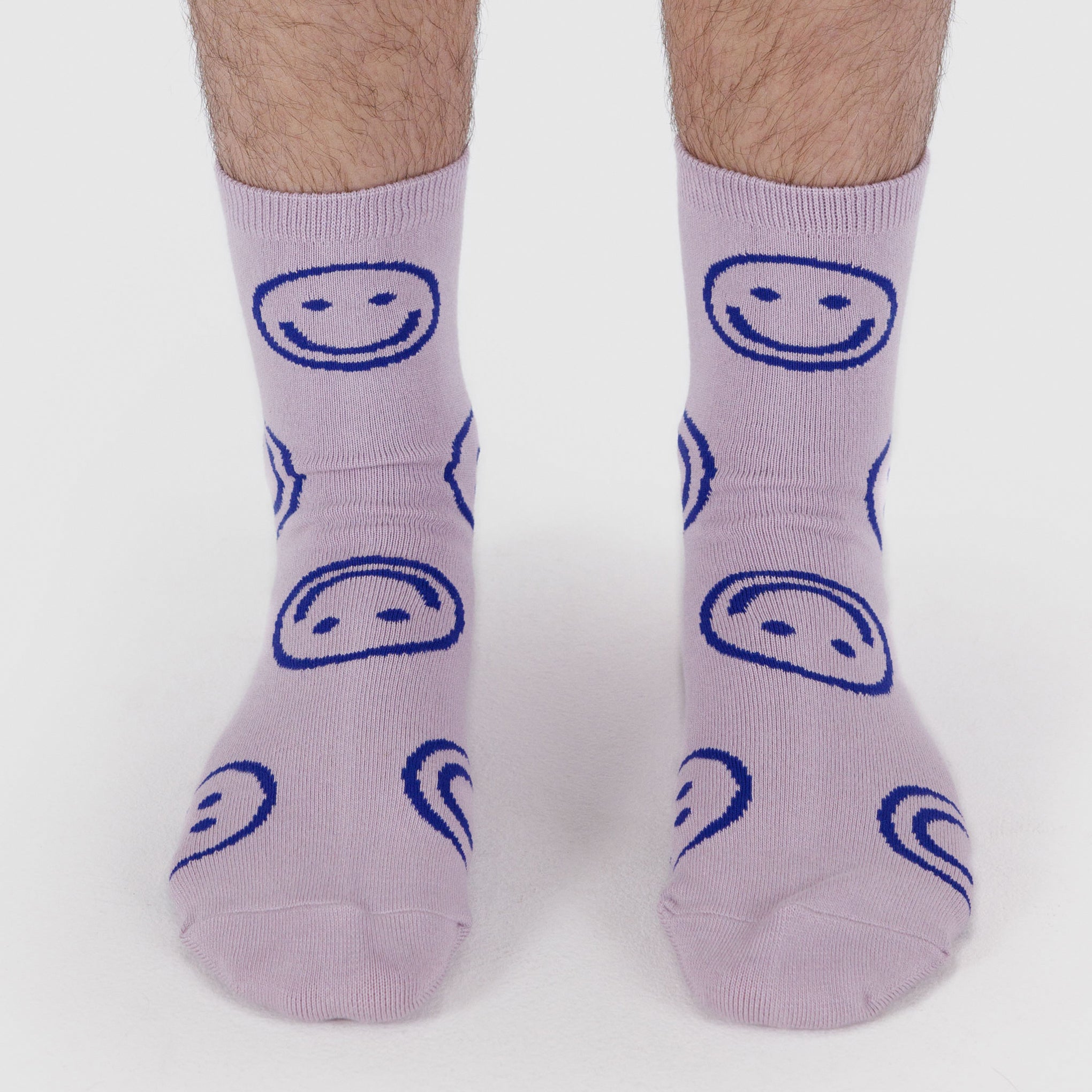 Baggu Crew Socks - Dusty Pink Happy - Image 2