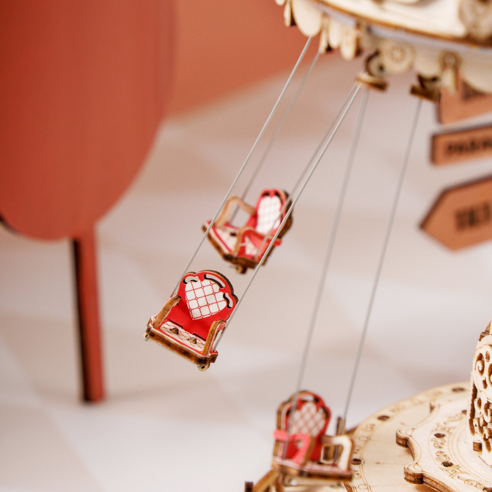 Rolife DIY Swing Ride Music Box 3D Wooden Puzzle - Image 4
