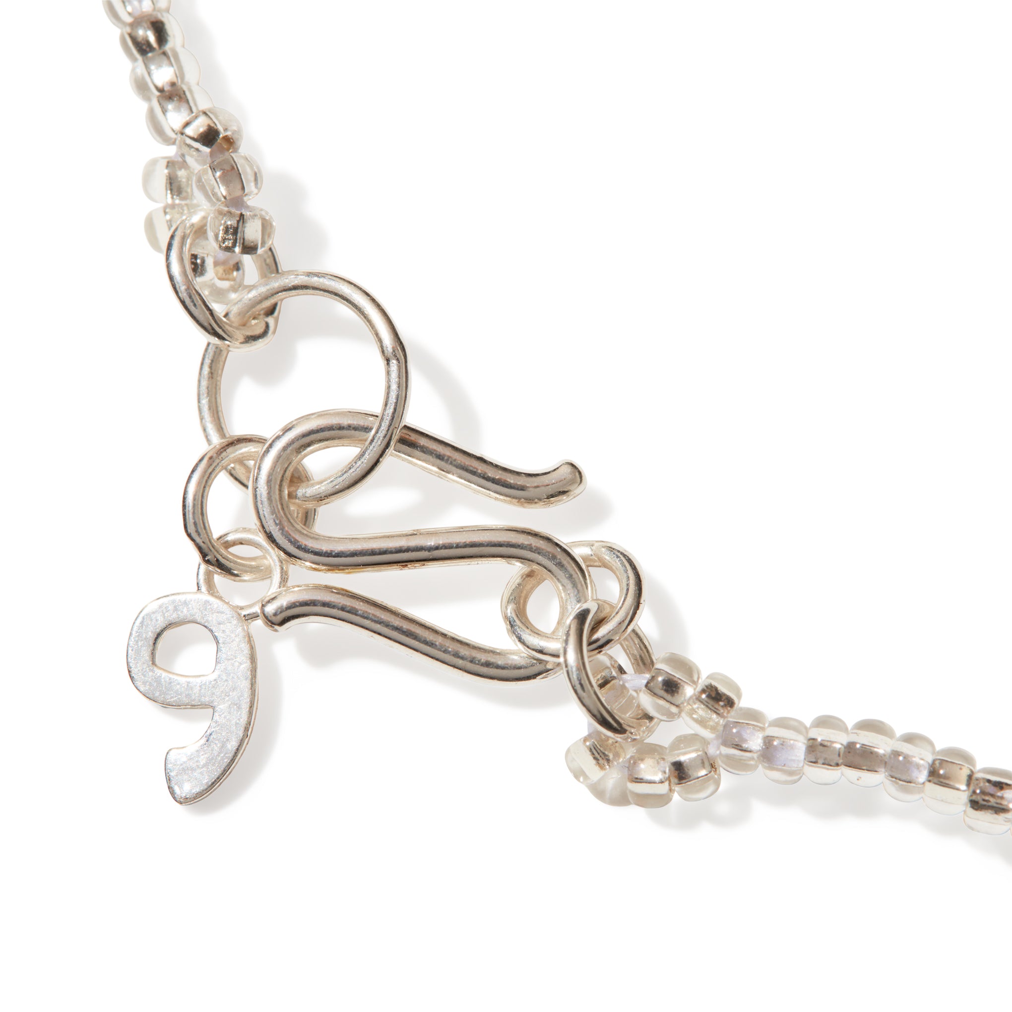 Beaded Mini Cherry Silver Necklace - Image 4