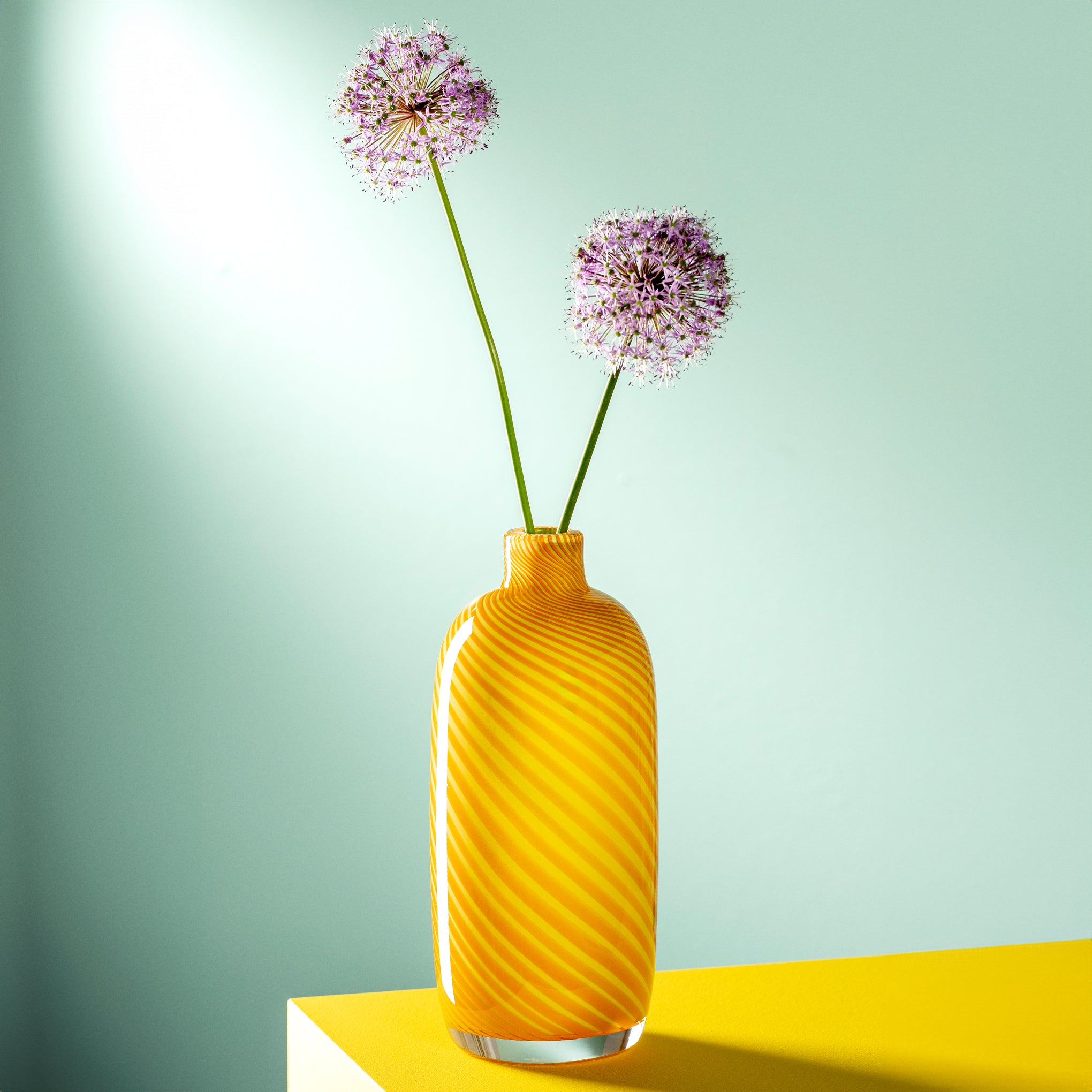 Filo Colori Glass Vase - Yellow - Image 2