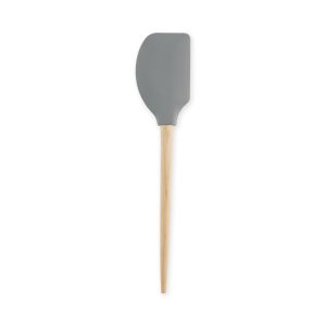 Spinning Wood Kitchen Utensil - Silicone Spatula