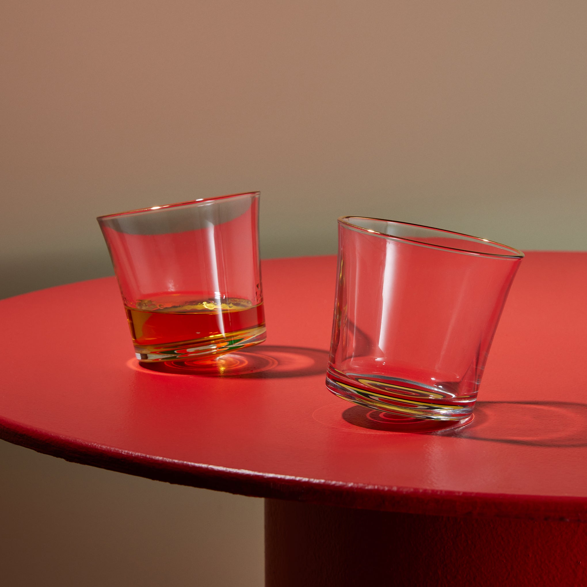 Japanese Rocking Whisky Glass - Red - Image 3