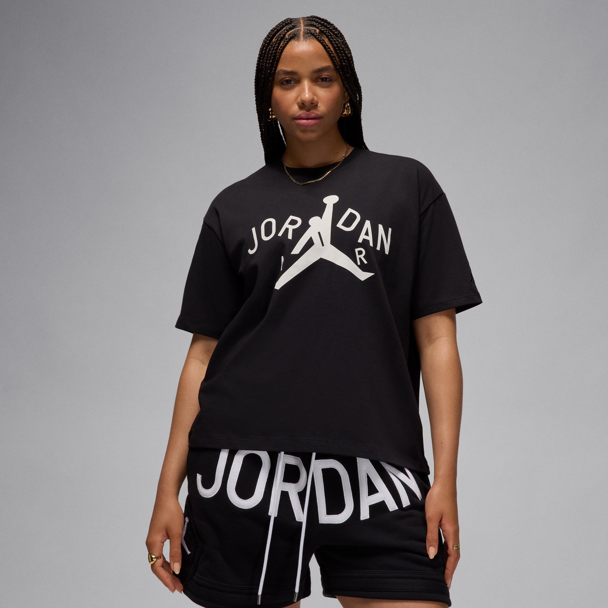 Jordan Brand x Nina Chanel Abney Short-Sleeve Cotton T-Shirt - Black - Image 2