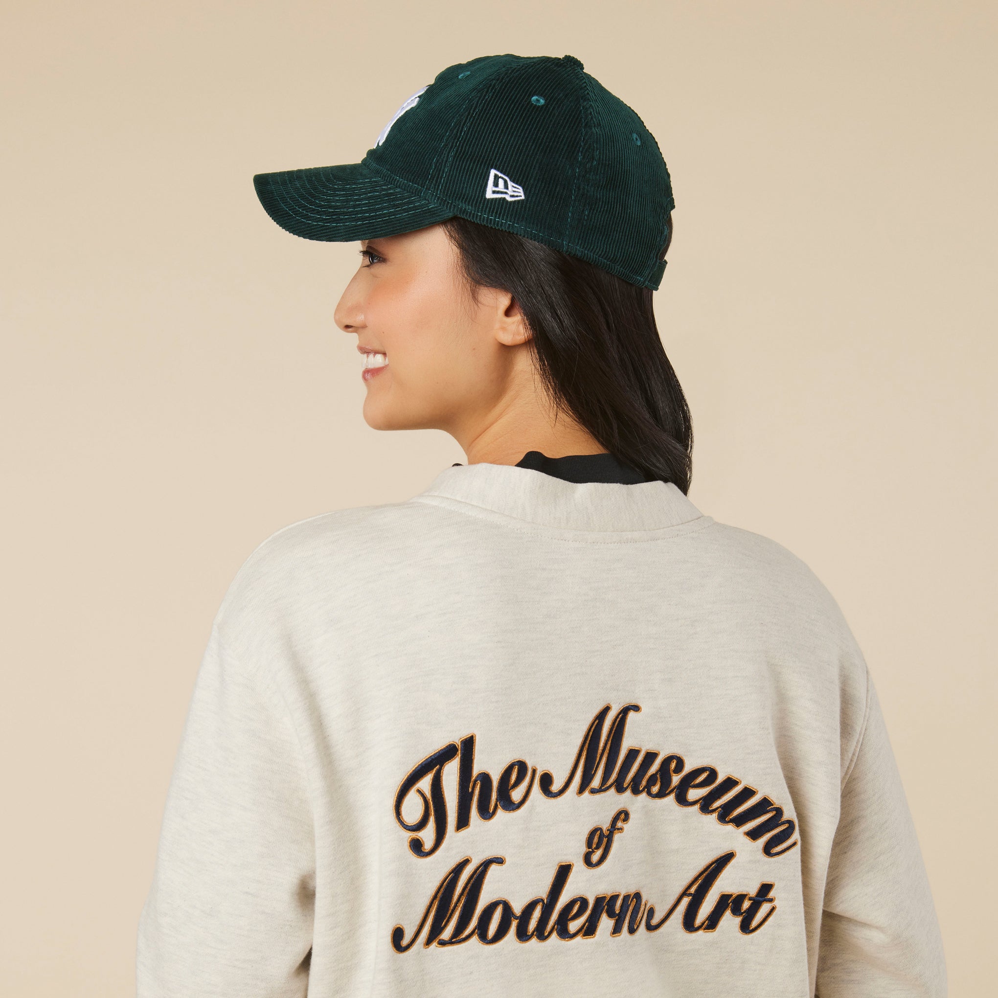 MoMA NY Yankees 9TWENTY Corduroy Adjustable Baseball Cap - Green - Image 6