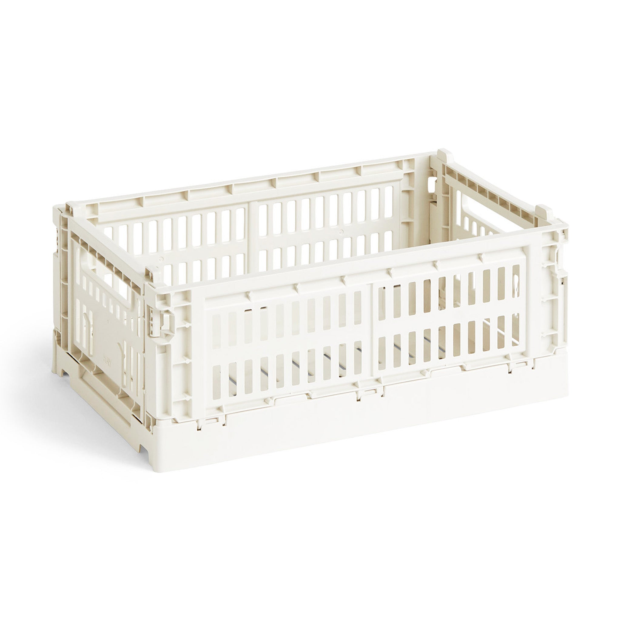 HAY Recycled Plastic Collapsible Color Crate - Off White - Image 3