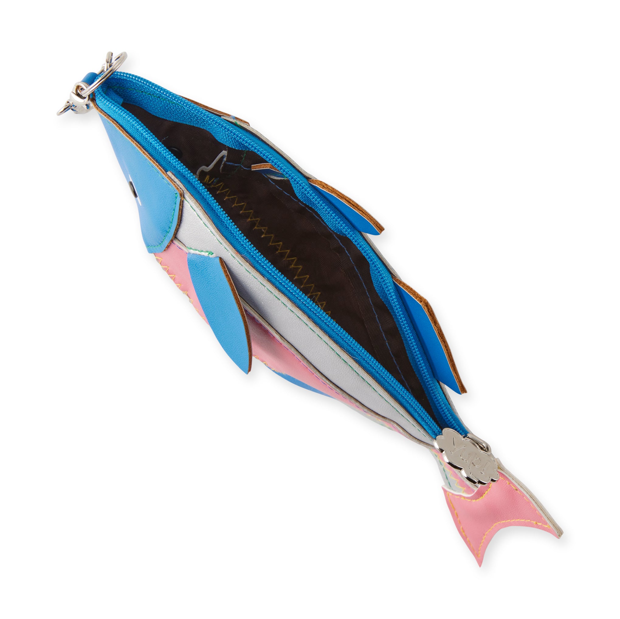 Fish Zip Pouch - Blue/ Pink - Image 4