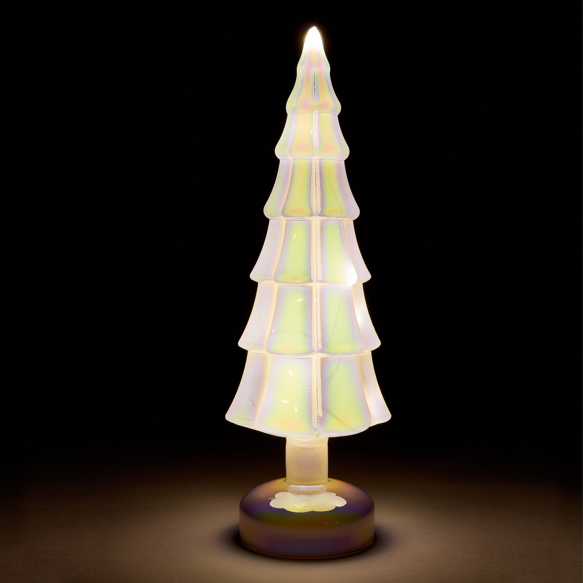 MoMA LED Glass Lighted Tree- Large - Pearl - Image 2