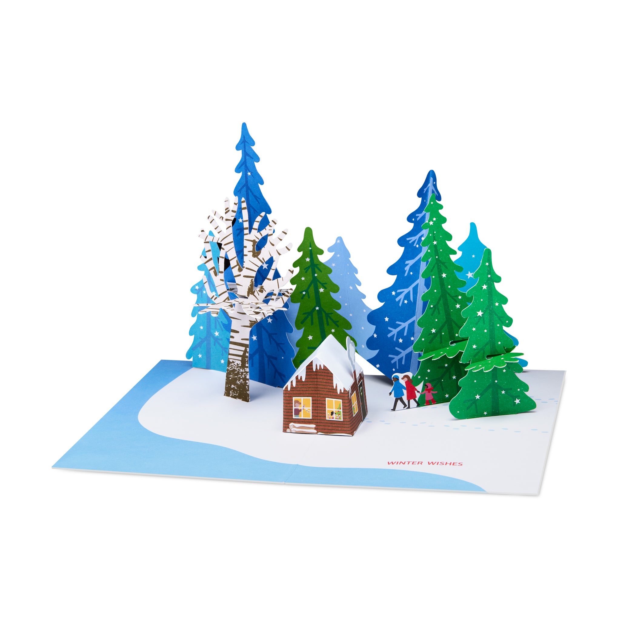 Winter Forest Holiday Pop-Up Cards - Set of 8