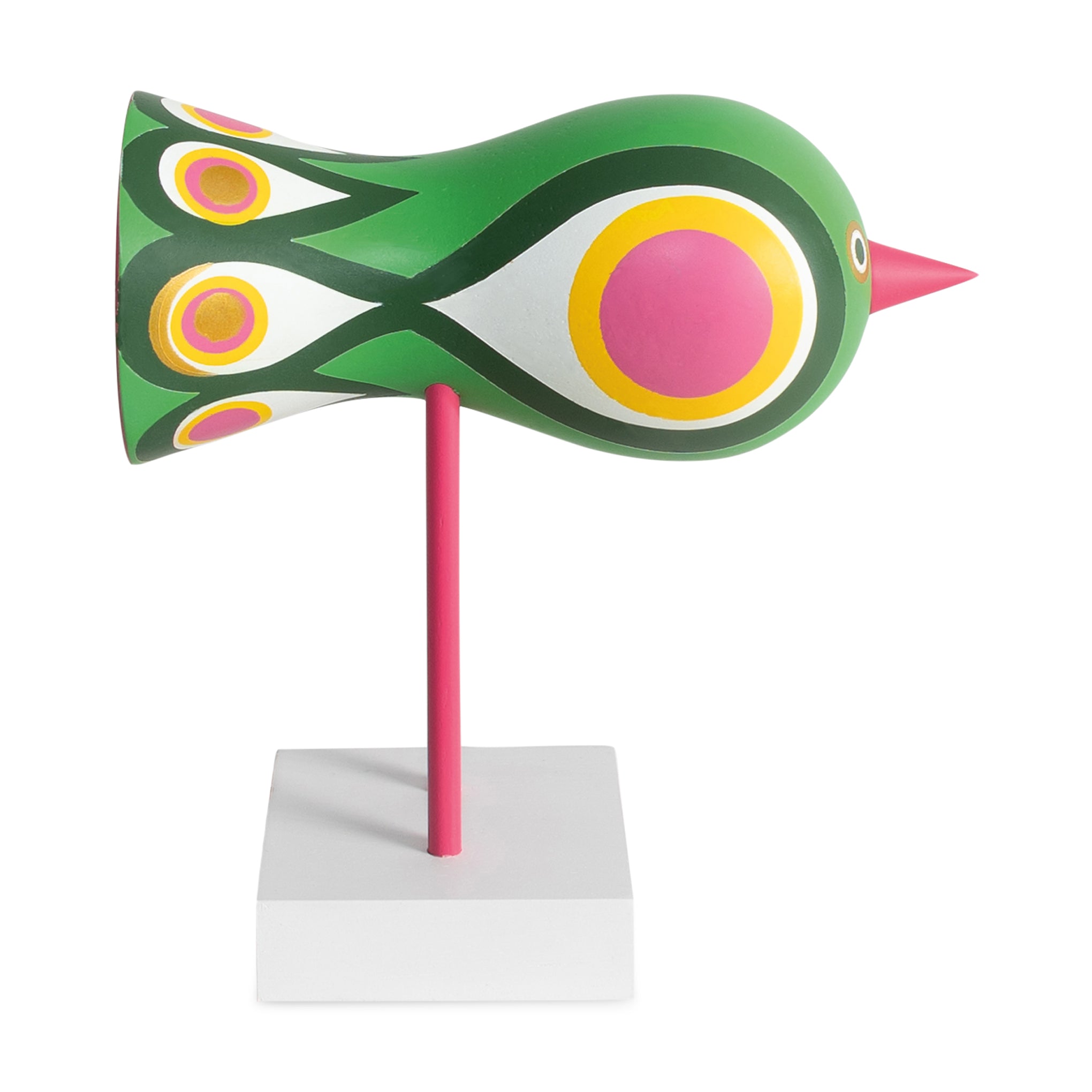 Lisa Larson Wooden Bird Object - White Base - Image 3