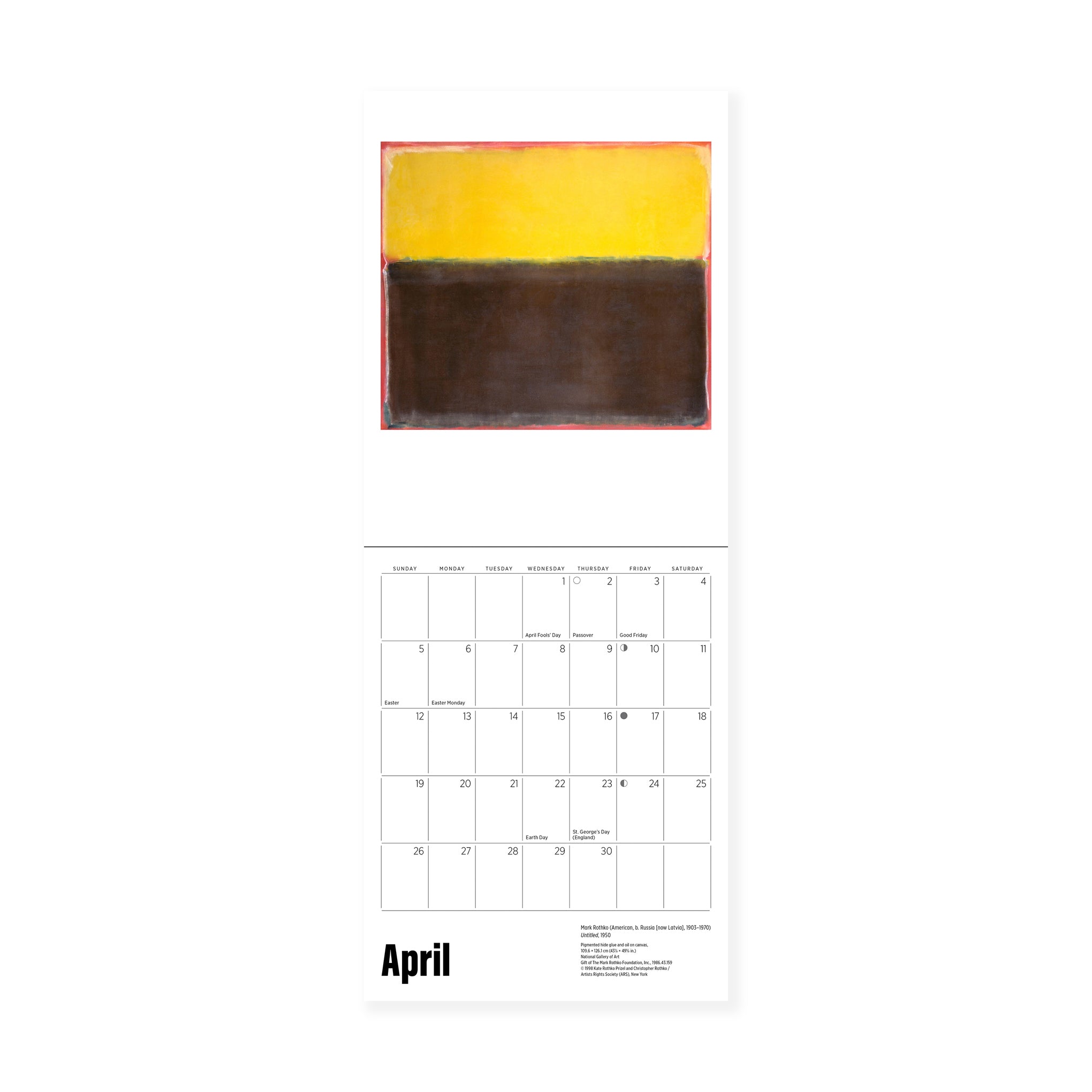 2026 Mini Mark Rothko Calendar - Image 6