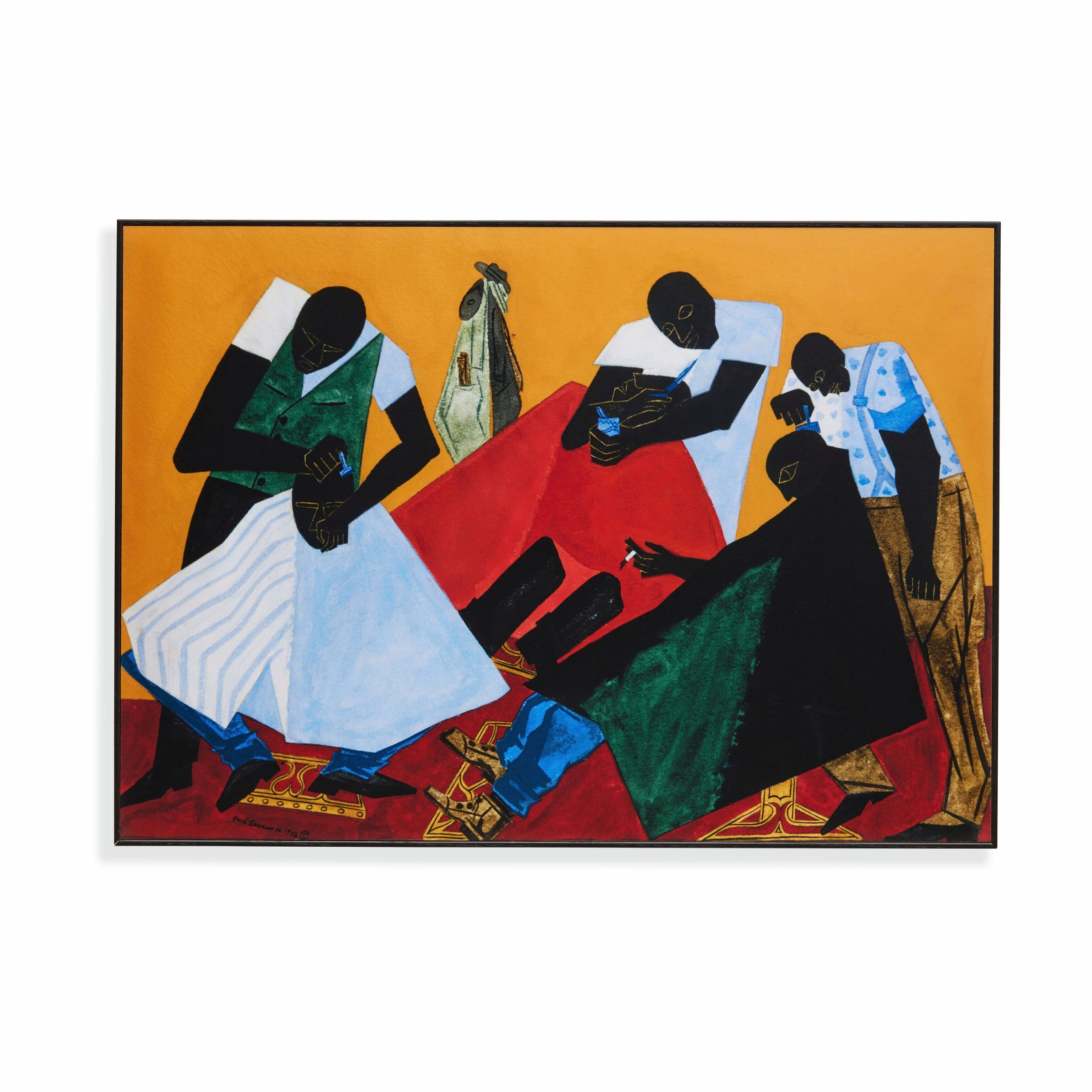 Jacob Lawrence Barber Shop Framed Print