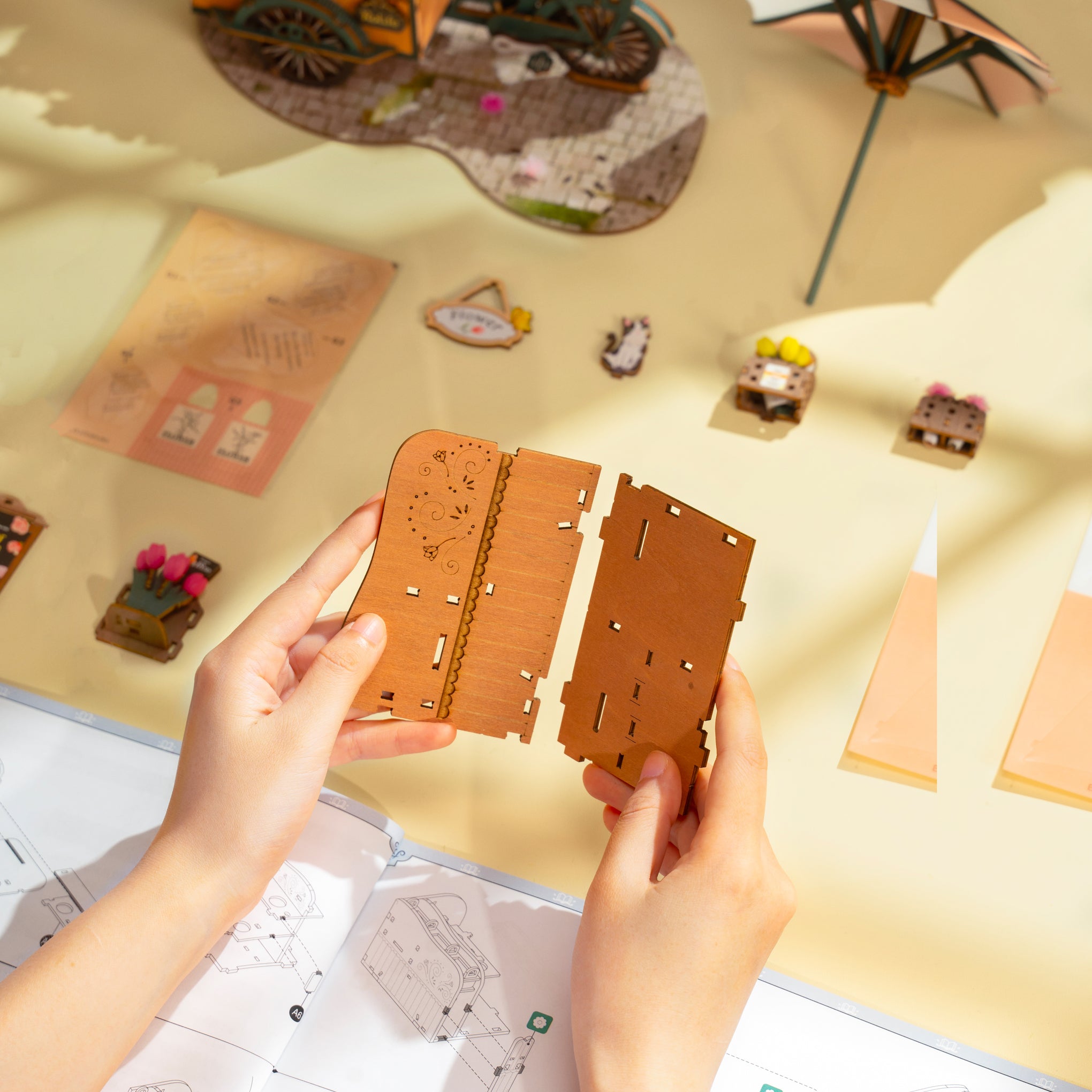 Rolife DIY Blossom Cart 3D Puzzle - Image 6