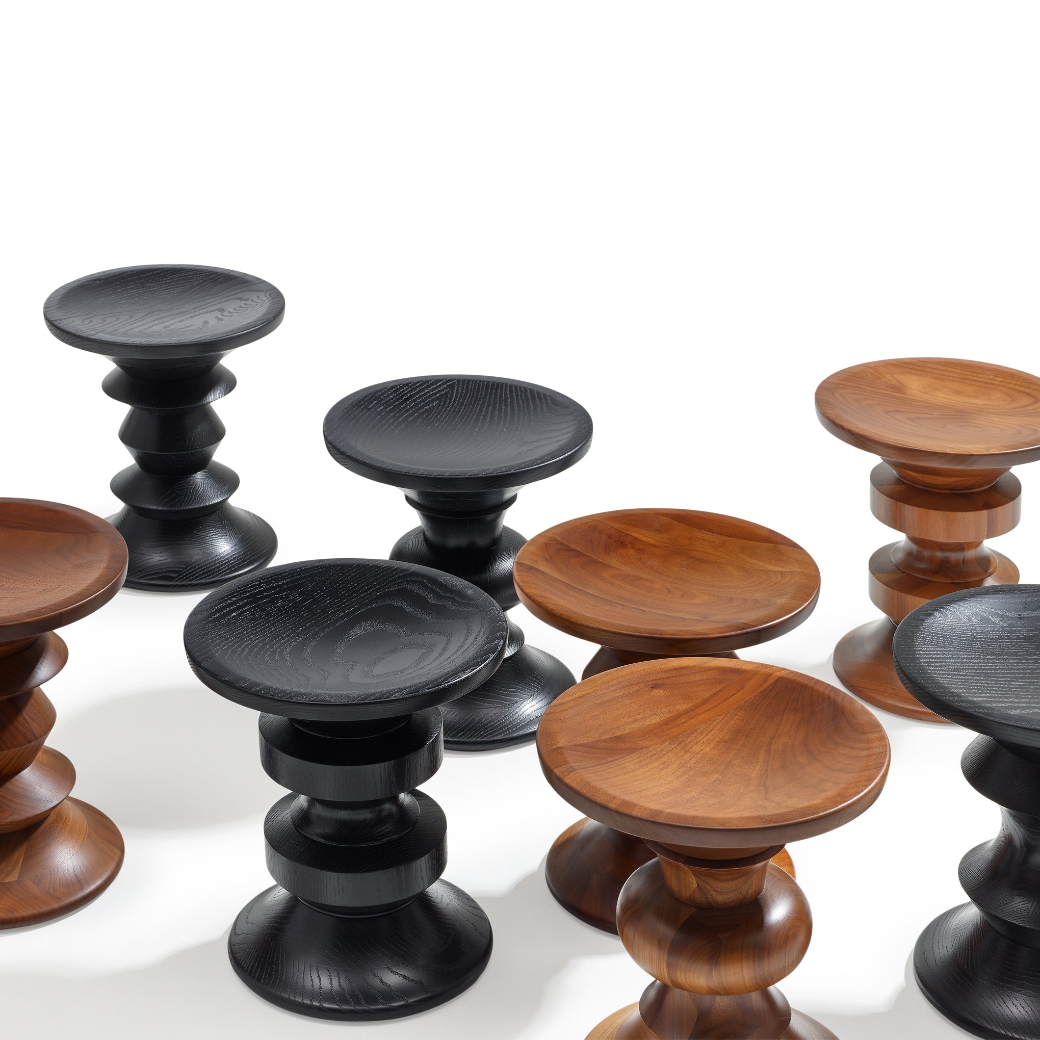 Eames® D Stool from Herman Miller - Walnut - Image 4