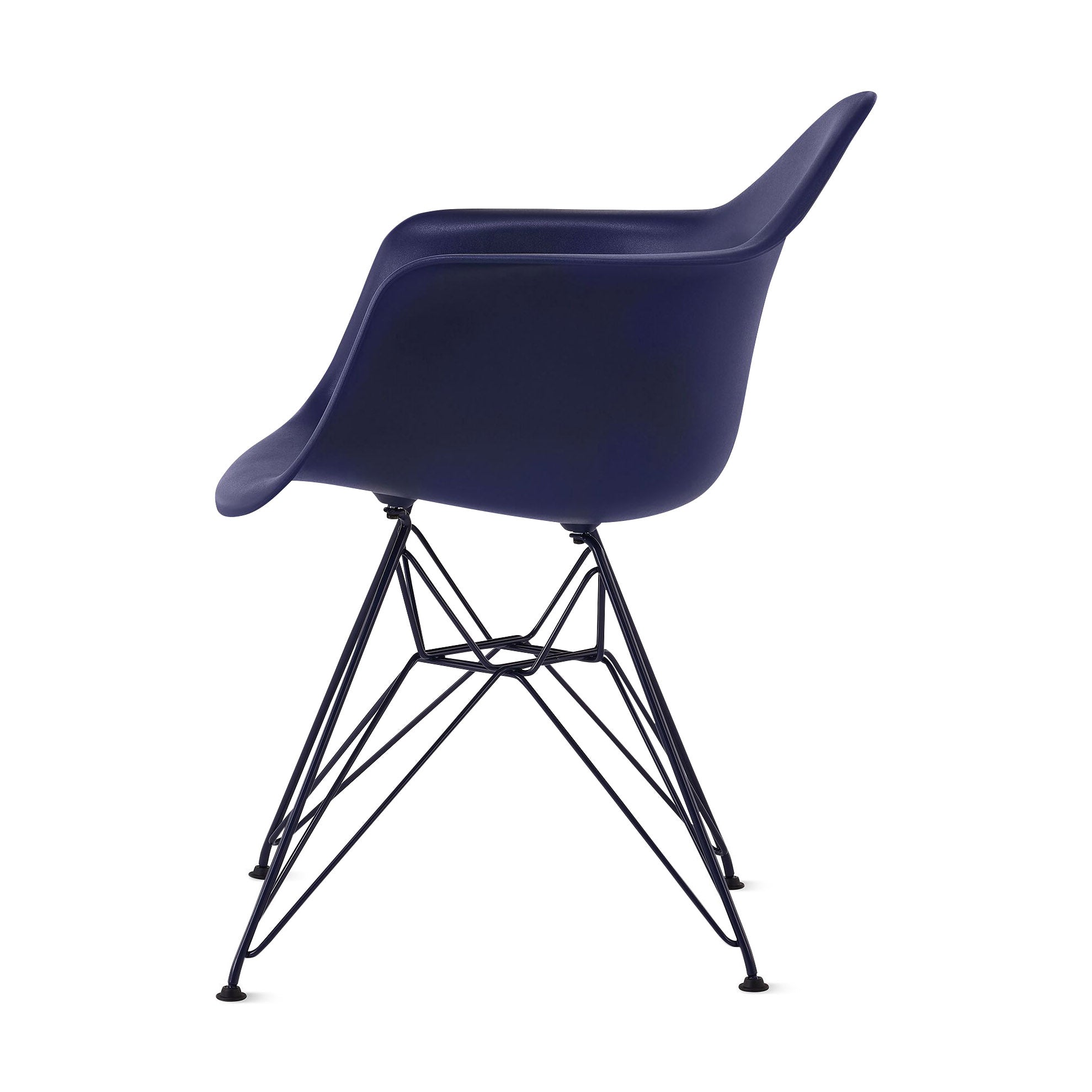 Herman Miller x HAY Eames Molded Recycled Plastic Armchair - Black Blue - Image 5
