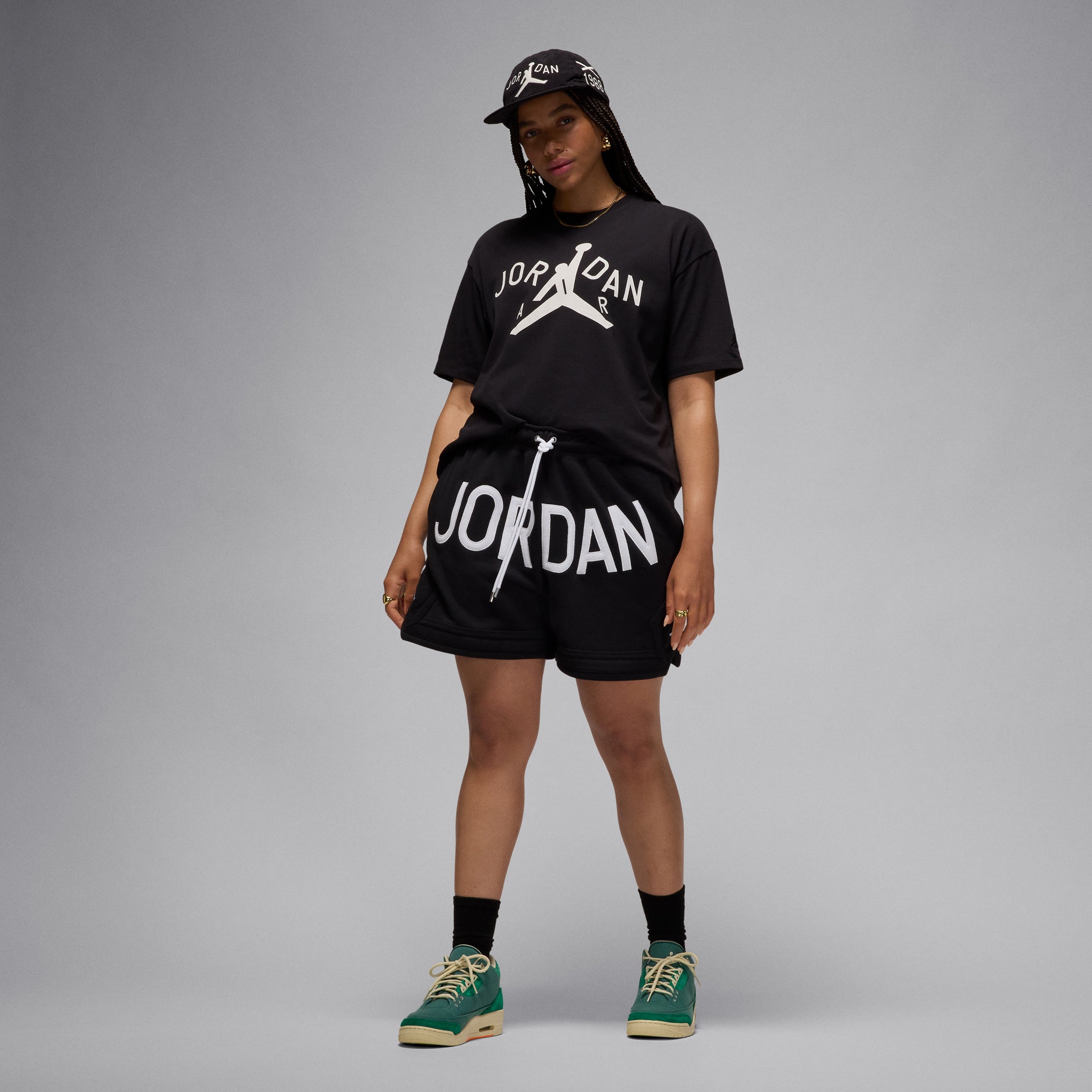 Jordan Brand x Nina Chanel Abney Short-Sleeve Cotton T-Shirt - Black - Image 7