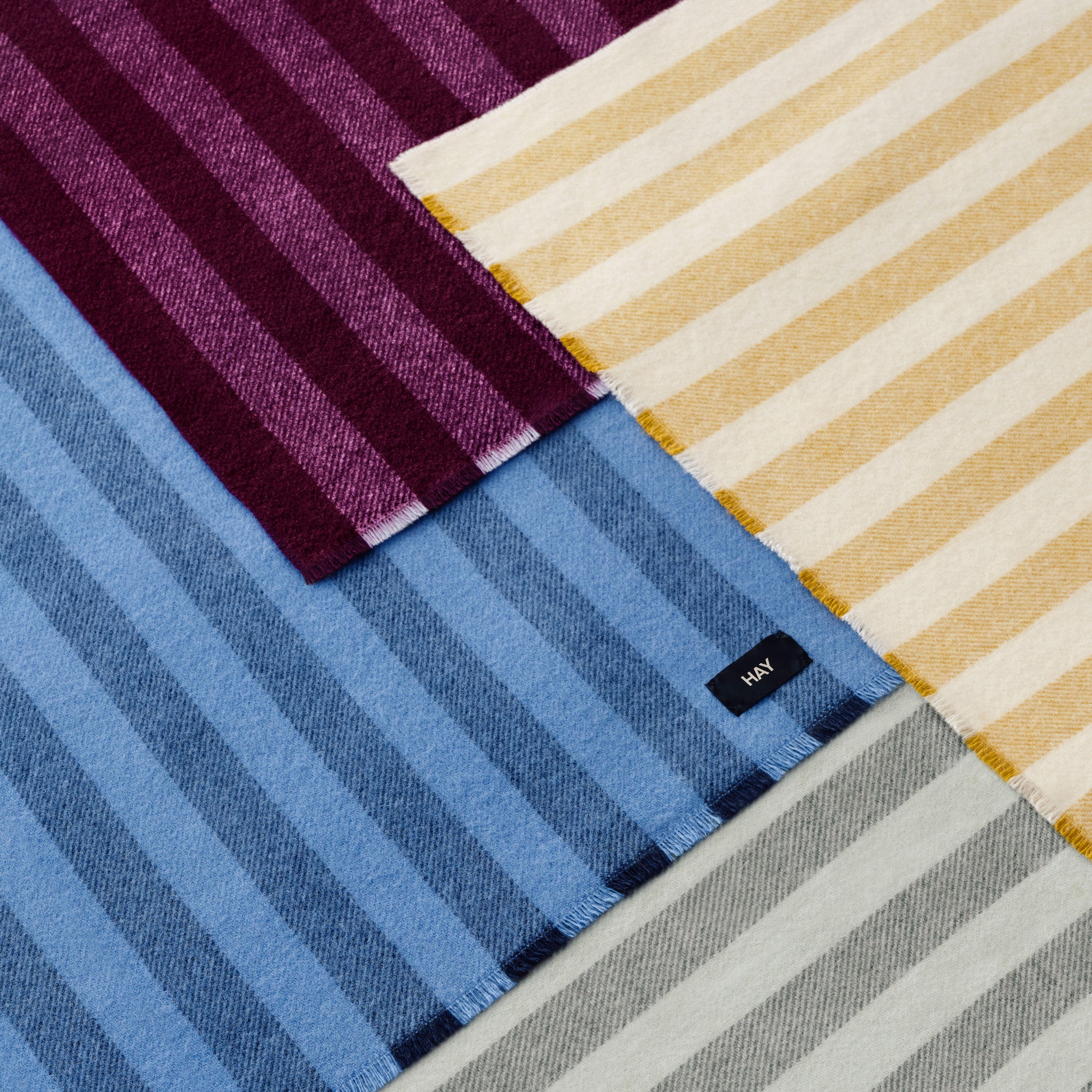 HAY Duo Striped Wool Throw - Cream - Image 4