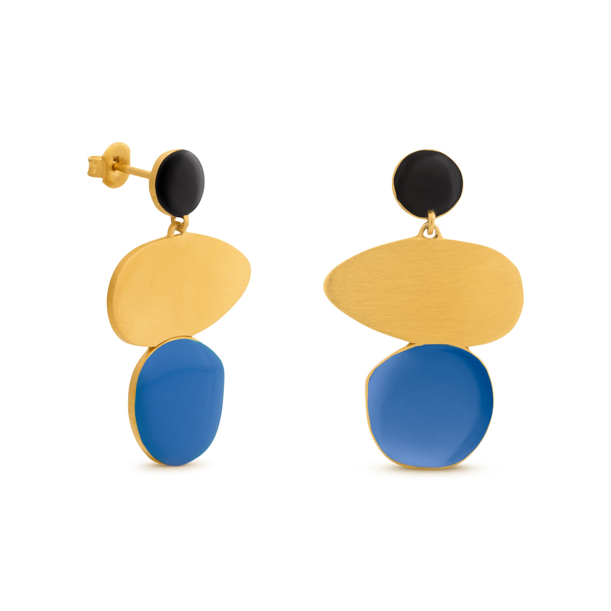 Joan Miró Gold-Plated Linear Dots Earrings