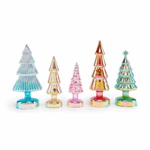 MoMA Colorful LED Lighted Trees - Set of 5 - Small - Multi