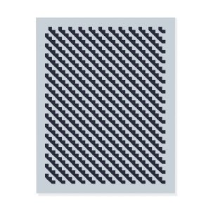 Maharam Alexander Girard Cotton Steps Rug - Blue Gray/ Black