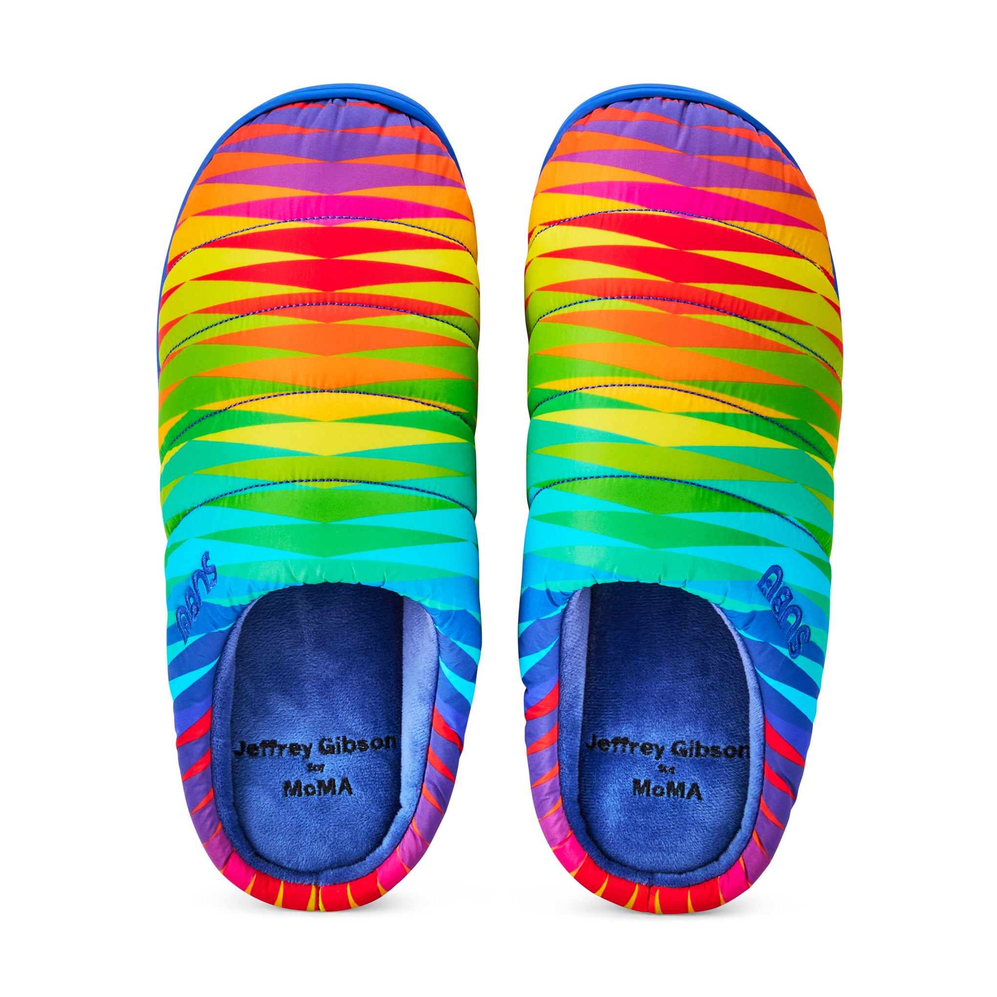 Jeffrey Gibson for MoMA Subu Slippers - Chevron Spectrum