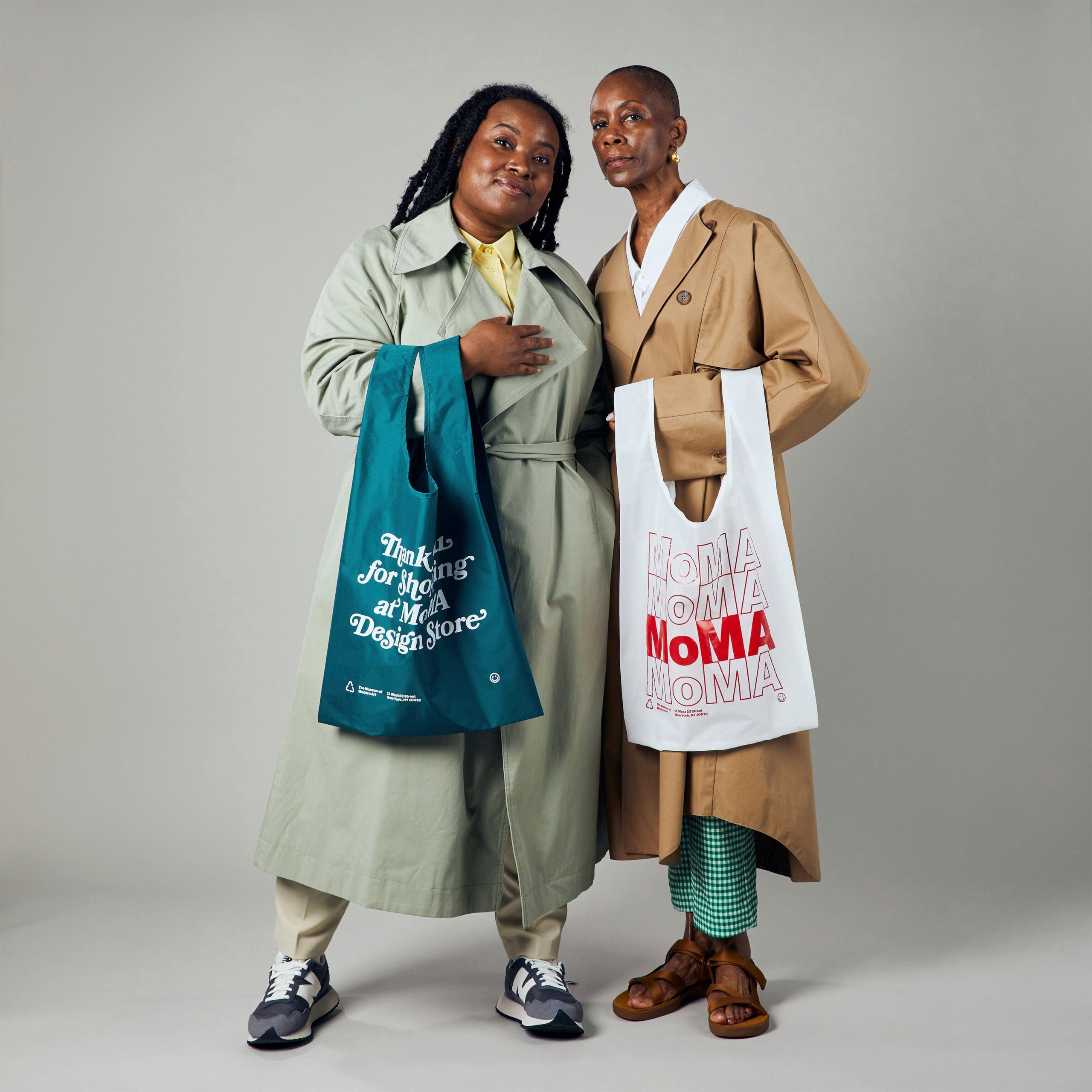 MoMA Baggu Recycled Nylon Tote Bag - Green - Image 3