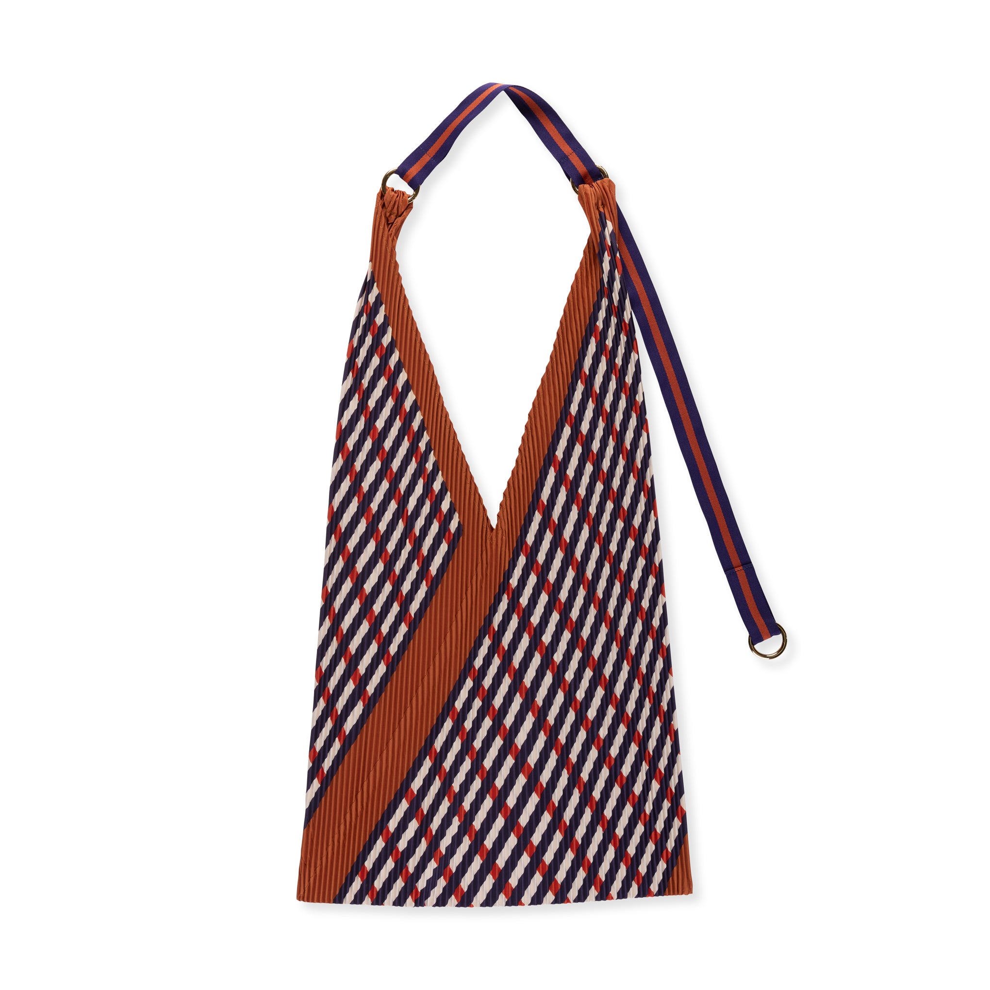 Pleated Recycled Polyester Y Bag - Sophia Terracotta - Image 3