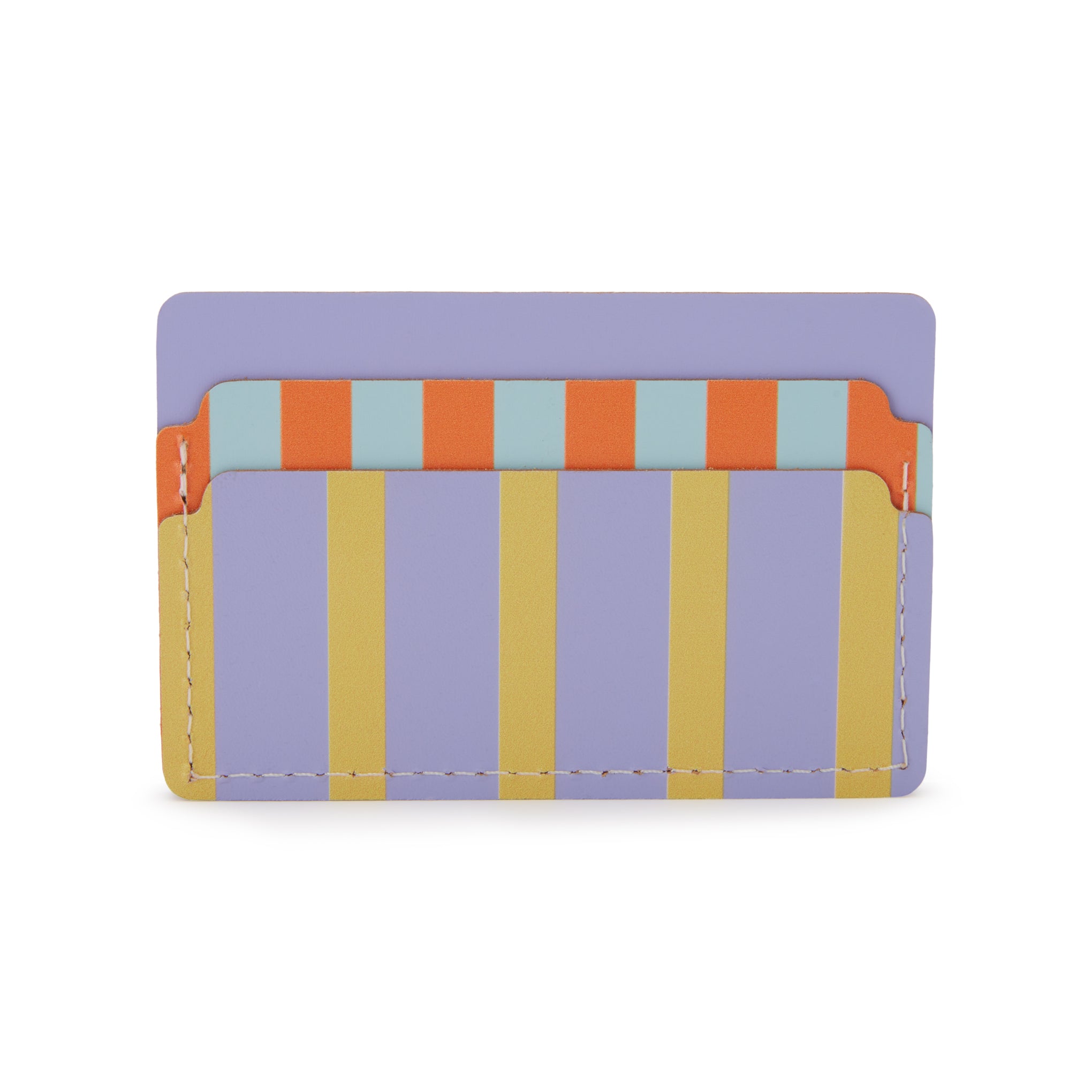 Dusen Dusen Recycled Leather Card Holder - Stripe - Image 3