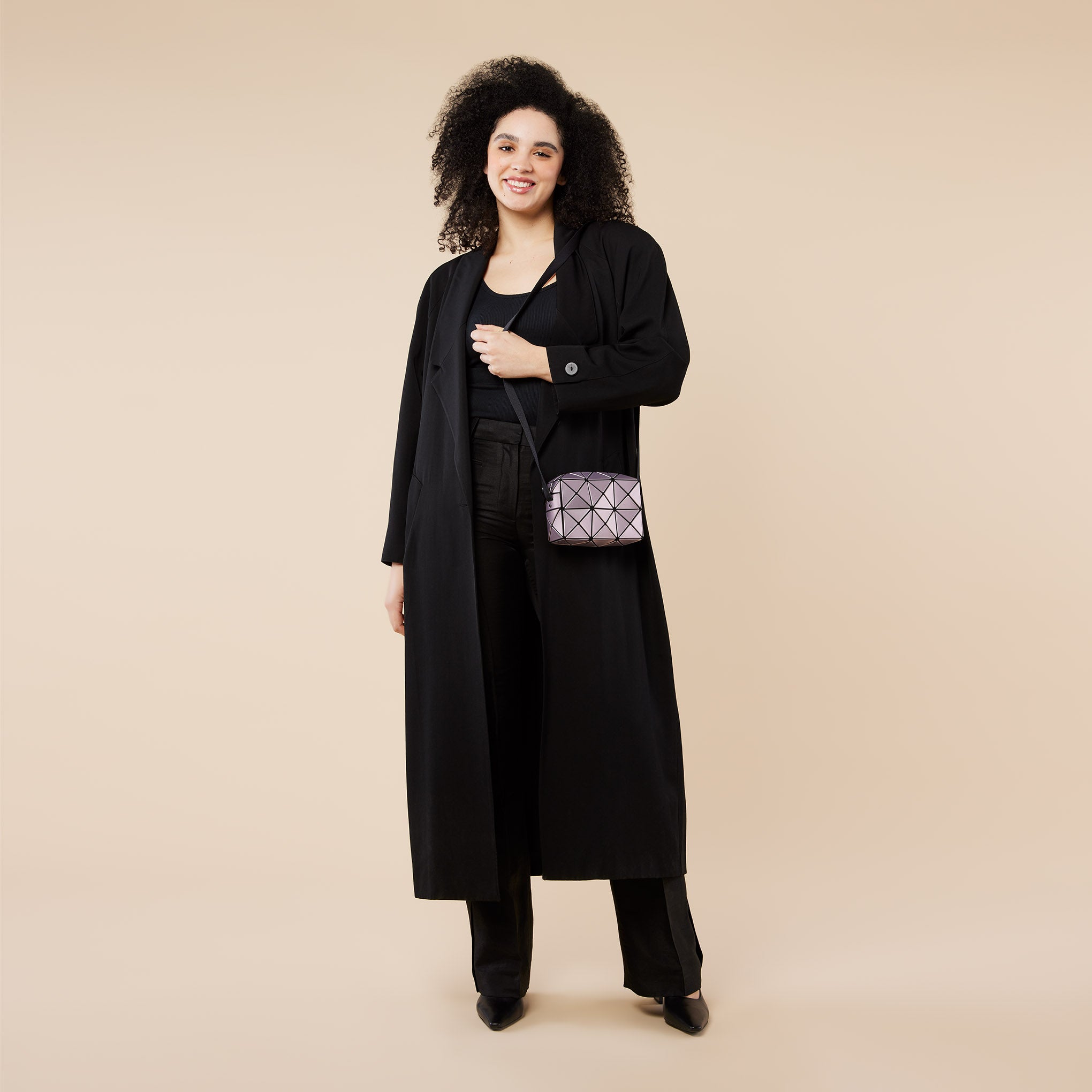 BAO BAO ISSEY MIYAKE Metallic Cuboid Crossbody Bag - Light Pink - Image 2