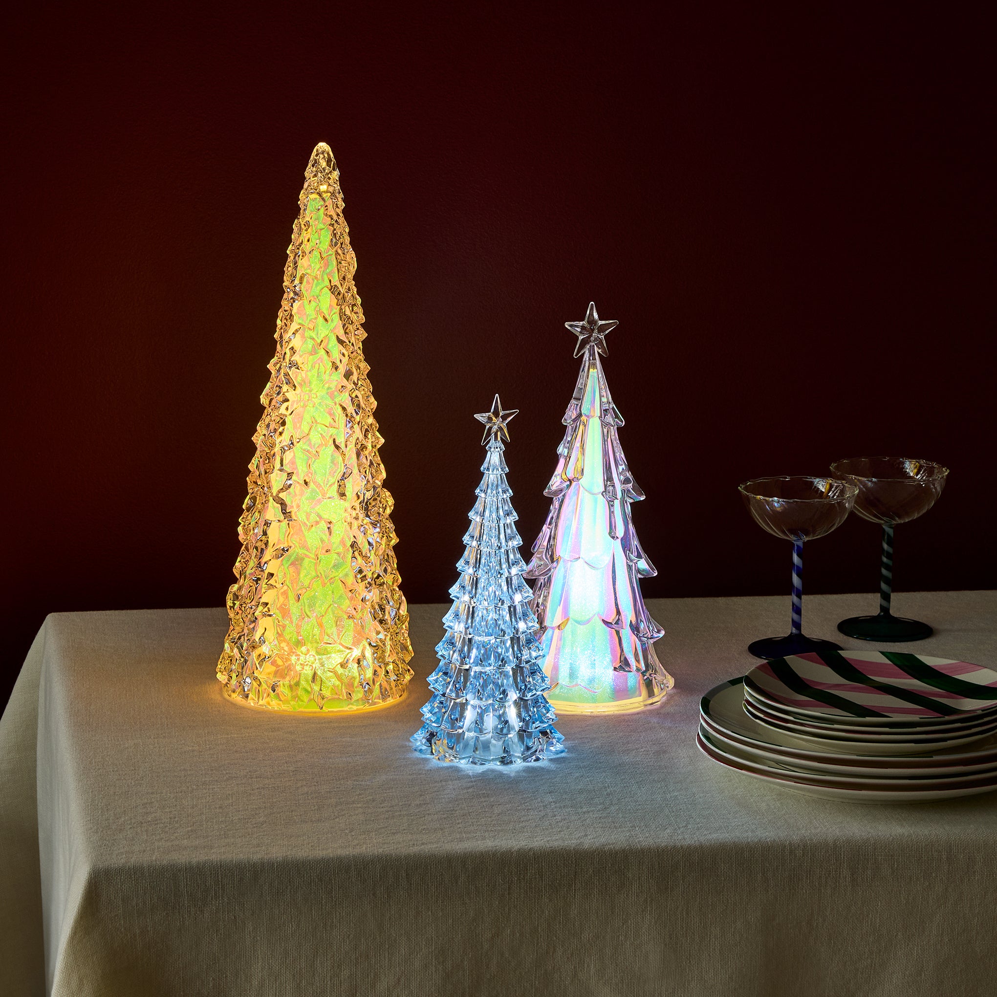 Shimmering LED Holiday Tree - Ice Flowers - Image 2