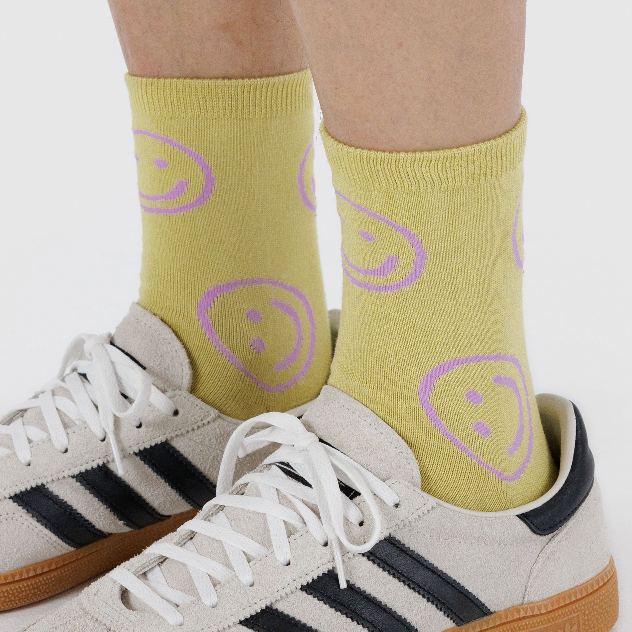 Baggu Crew Socks - Straw Happy - Image 4