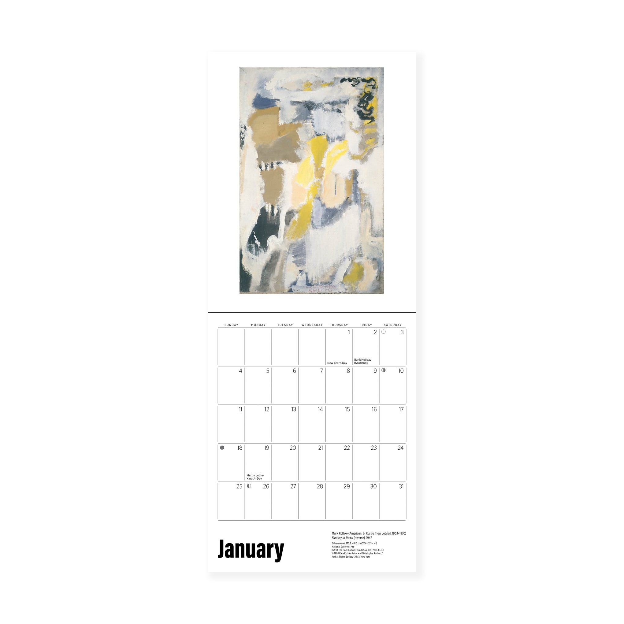 2026 Mini Mark Rothko Calendar - Image 3