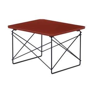 Herman Miller x HAY Eames Wire Base Low Table - Iron Red/ Black Blue
