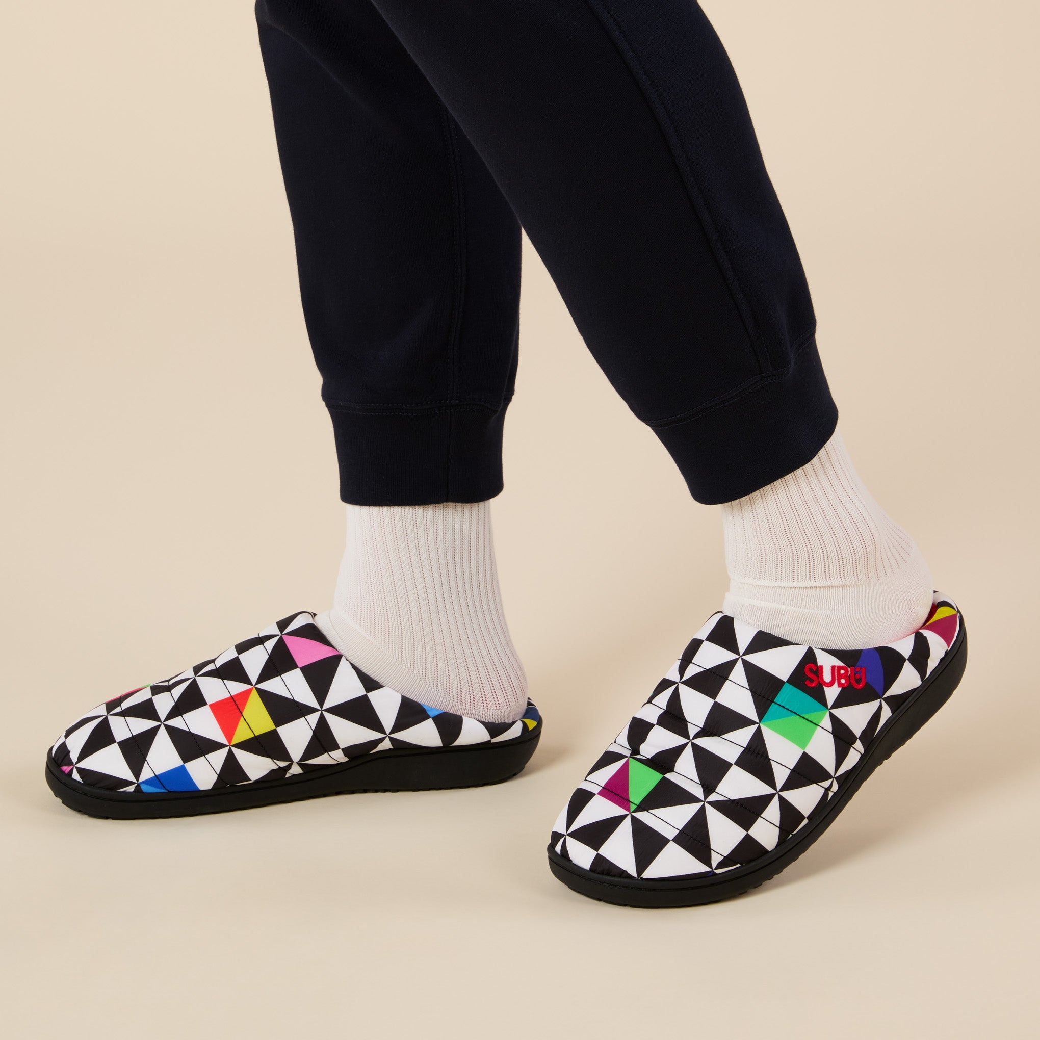 Jeffrey Gibson for MoMA Subu Slippers - Triangular Mosaic - Image 2
