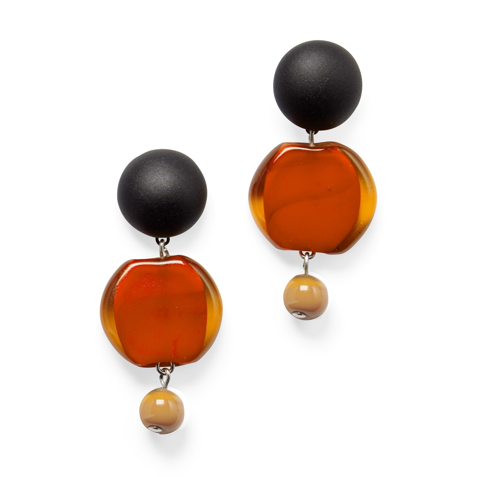 Murano Drop Earrings - Red - Image 14