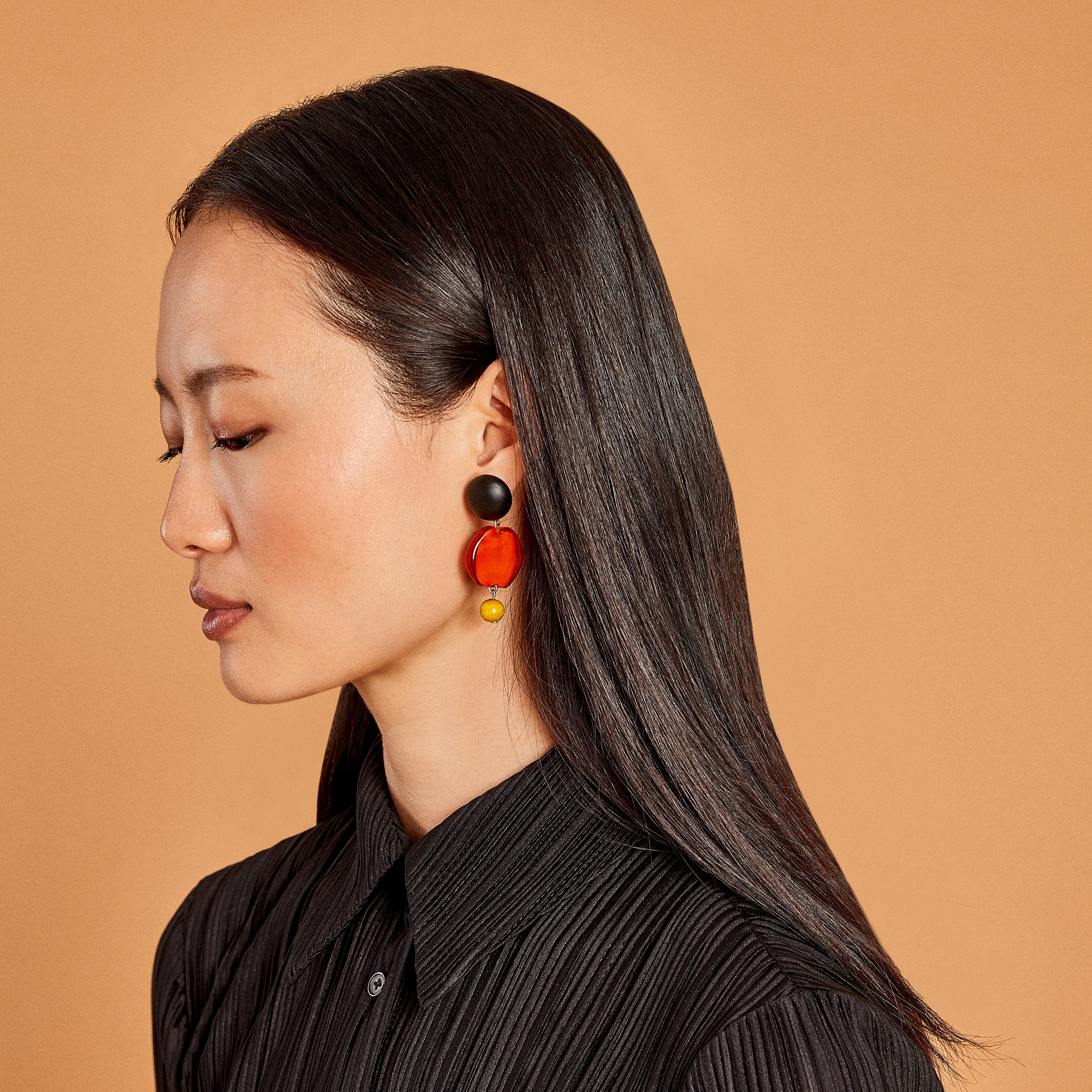 Murano Drop Earrings - Red - Image 18