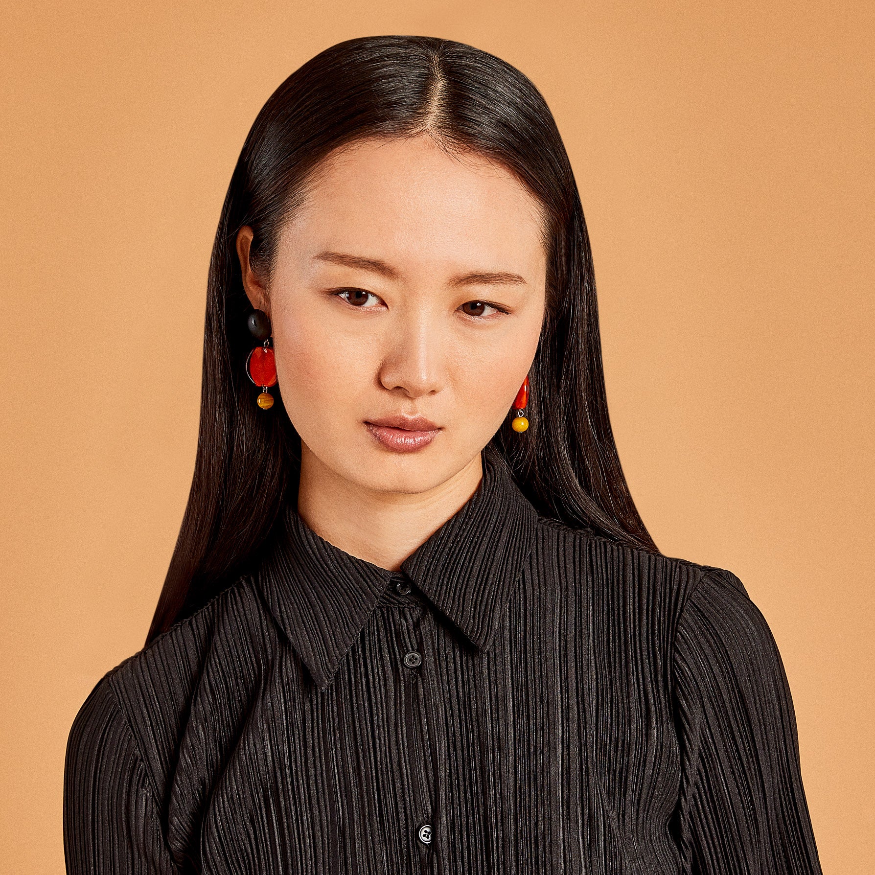 Murano Drop Earrings - Red - Image 15