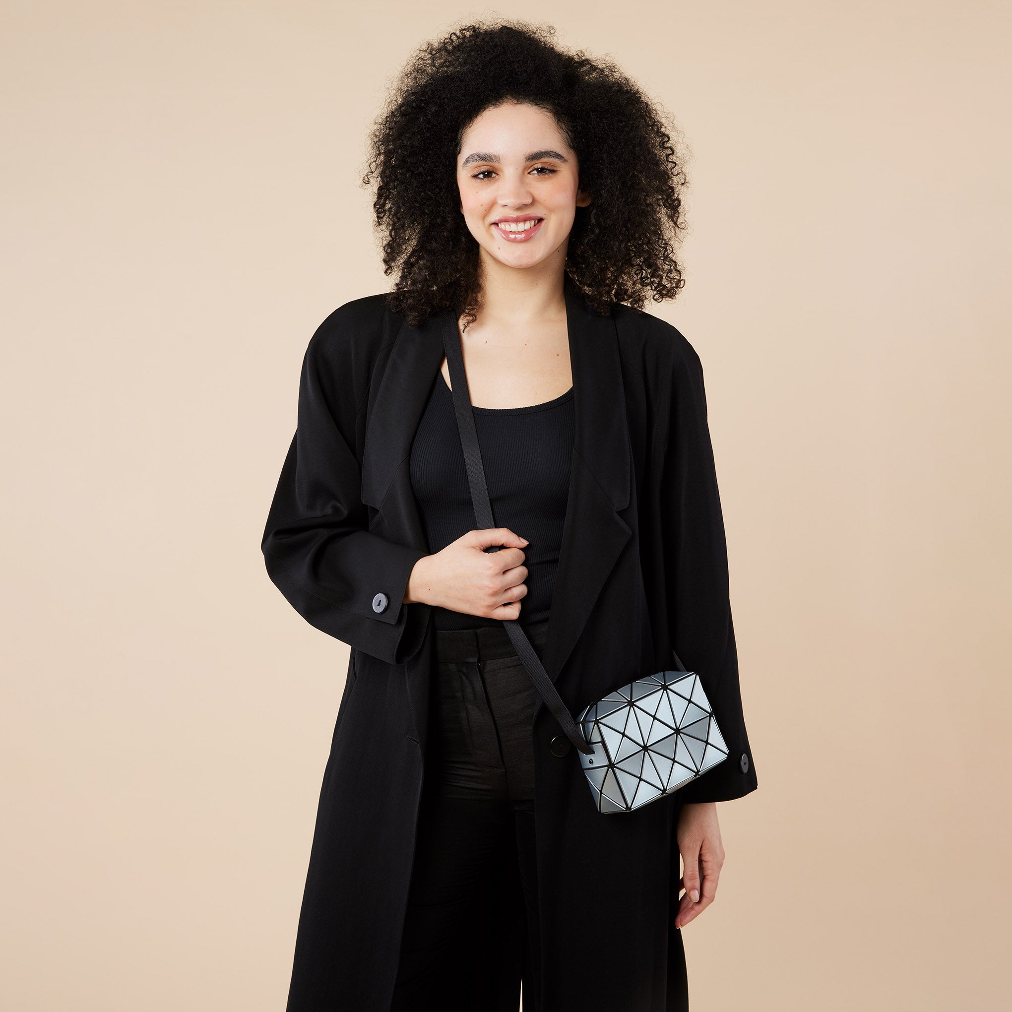 BAO BAO ISSEY MIYAKE Metallic Cuboid Crossbody Bag - Light Blue - Image 2