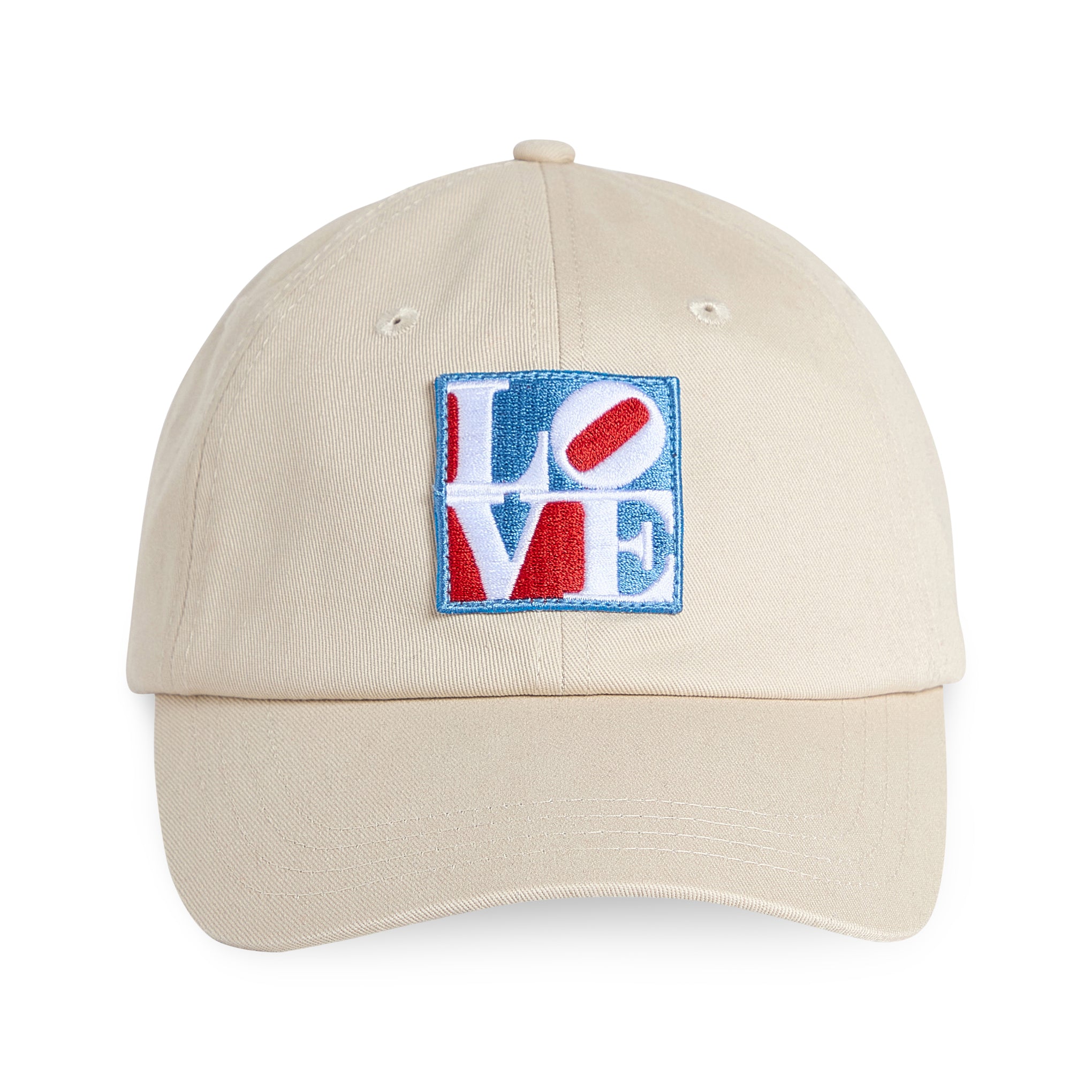 Robert Indiana LOVE Cotton Canvas Baseball Cap - Ivory - Image 3