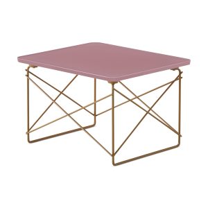 Herman Miller x HAY Eames Wire Base Low Table - Powder Pink/ Toffee