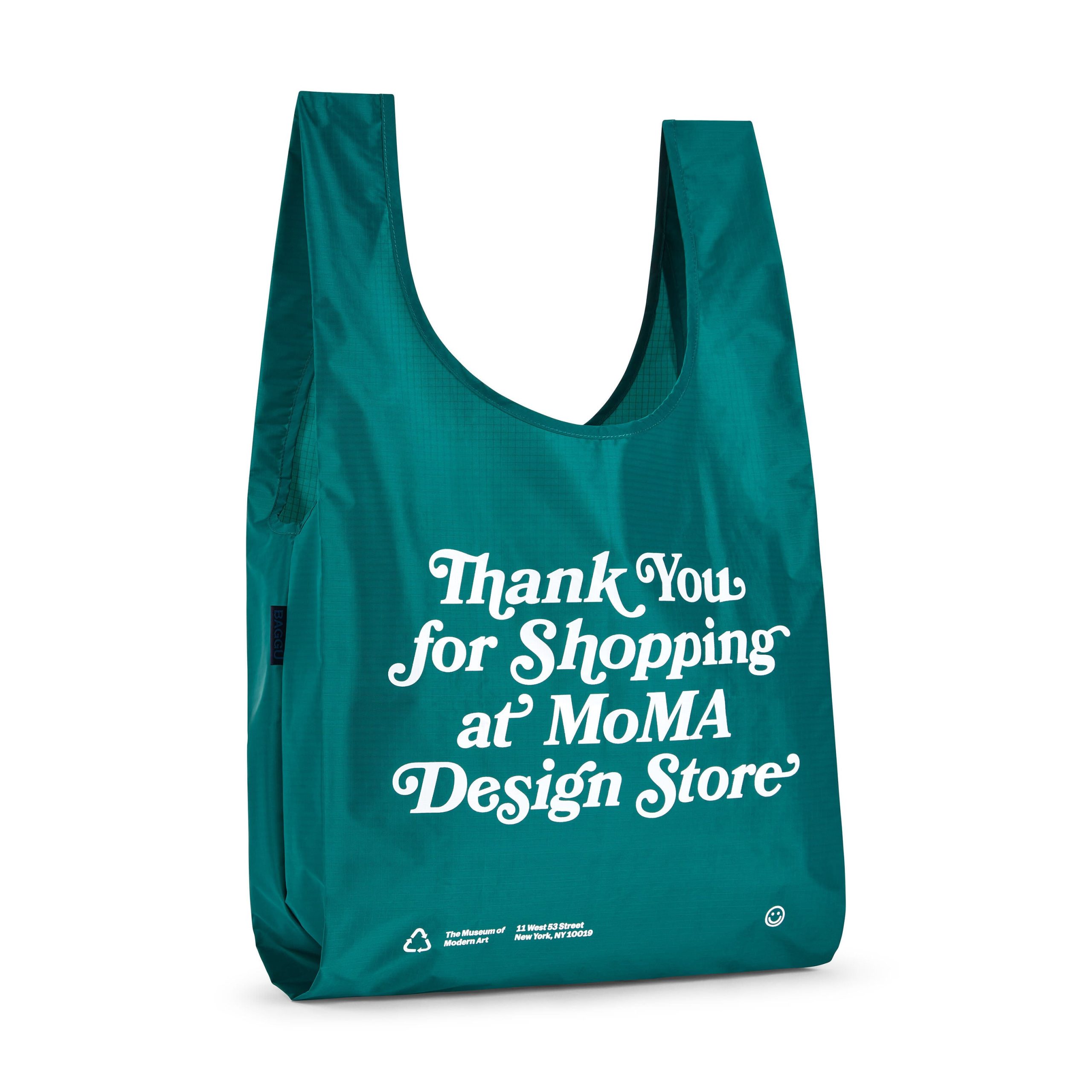 MoMA Baggu Recycled Nylon Tote Bag - Green - Image 2