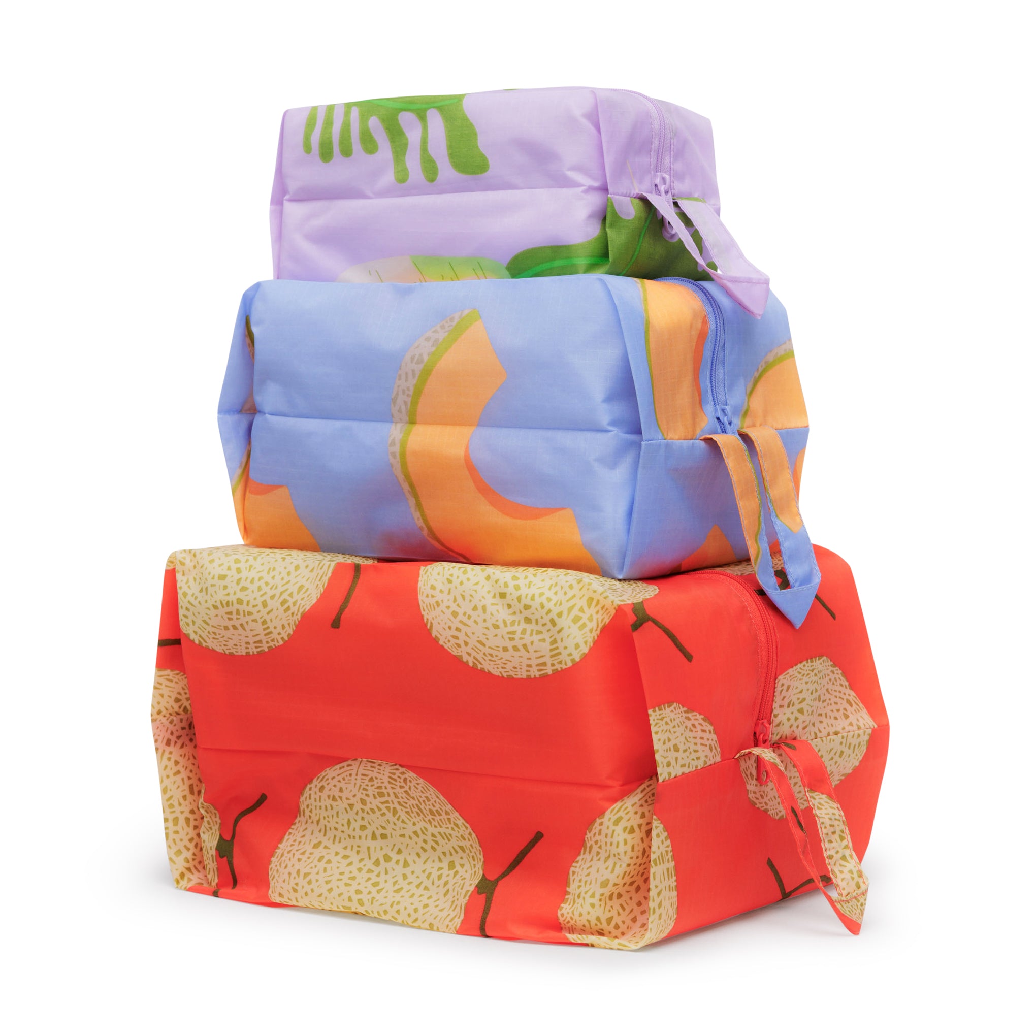 Baggu Recycled Nylon 3D Pouch Set - Set of 3 - Japanese Produce - Image 3