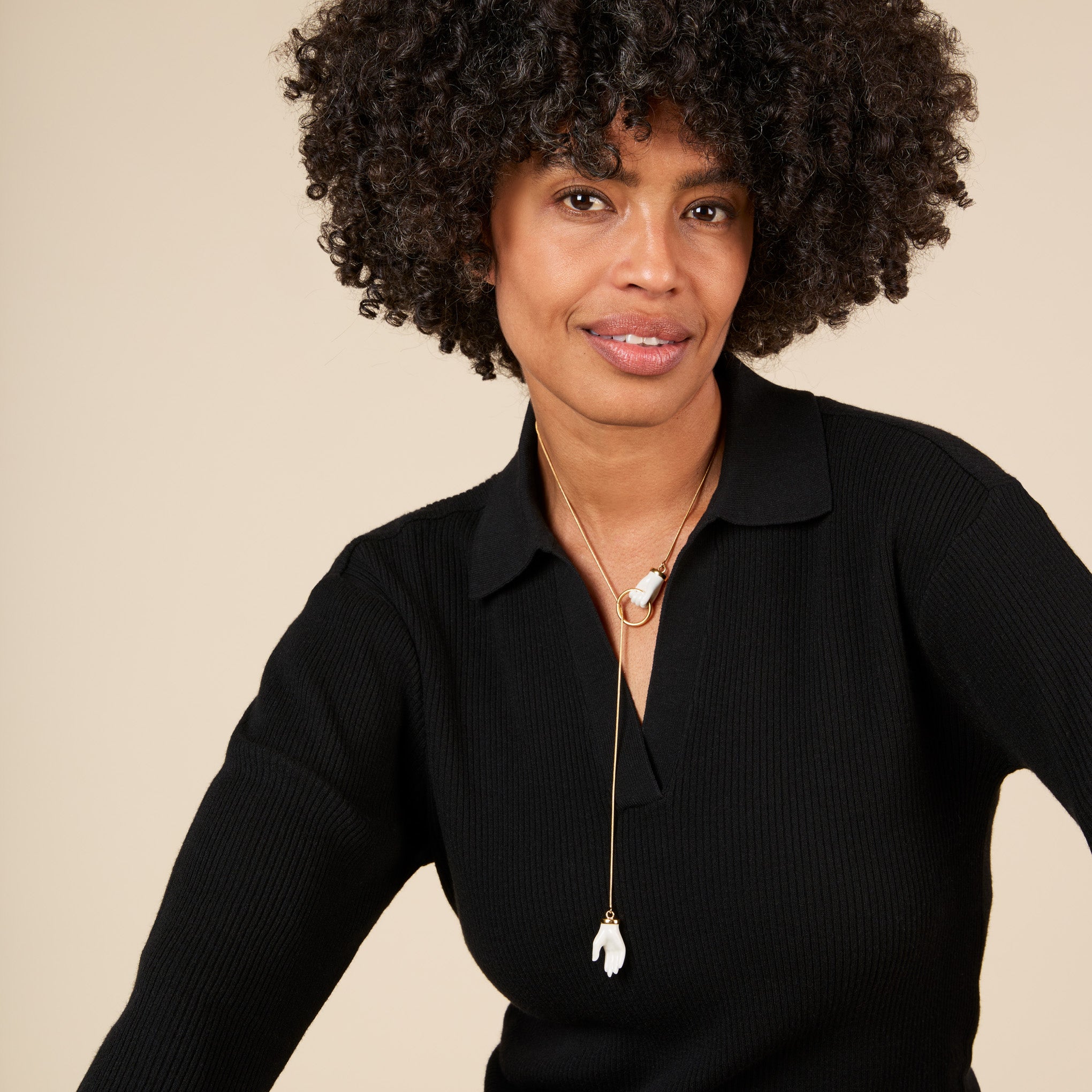 Andrés Gallardo Little Hands Link Gold-Plated Necklace - Image 2