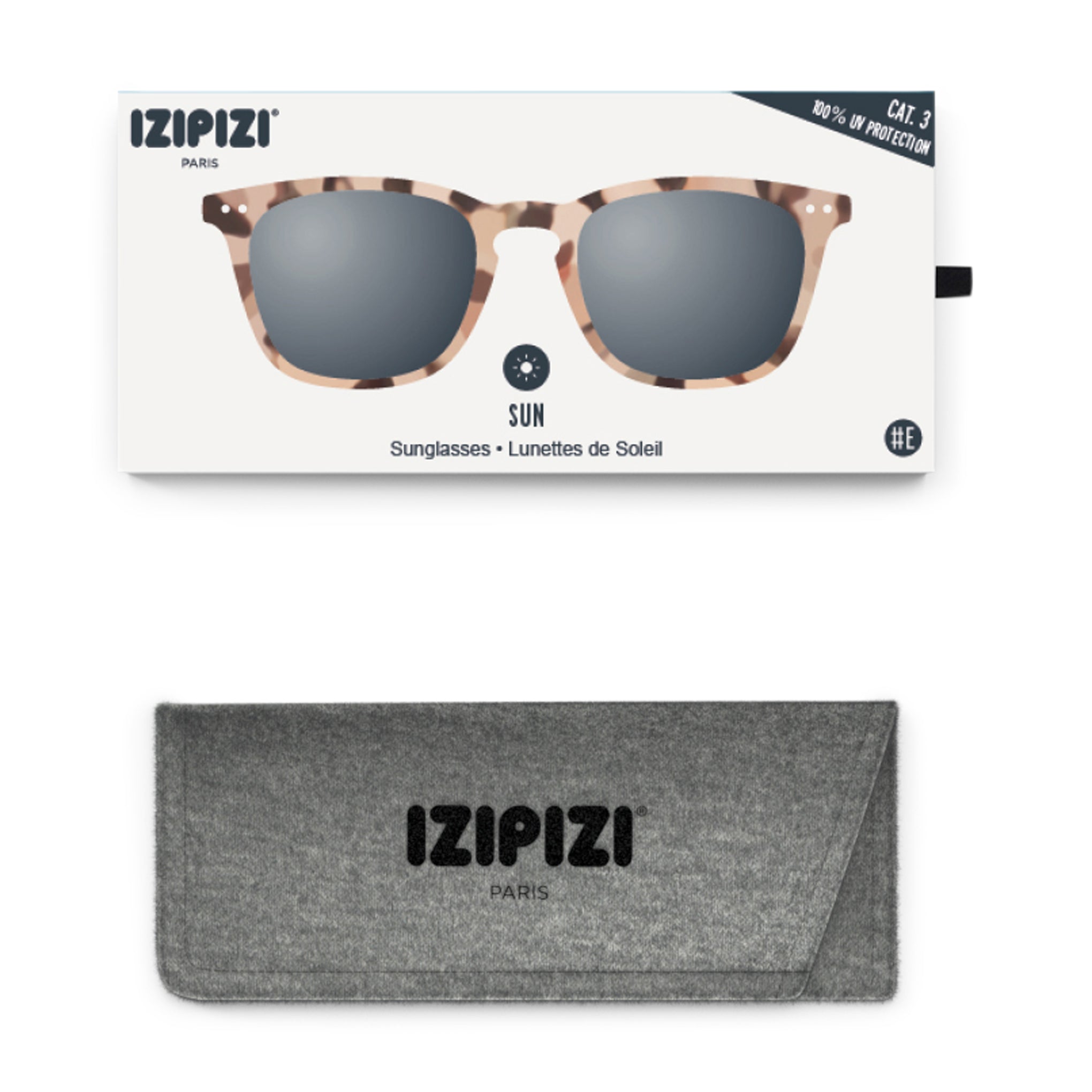IZIPIZI Tapered Square Sunglasses #E - Light Tortoise - Image 4