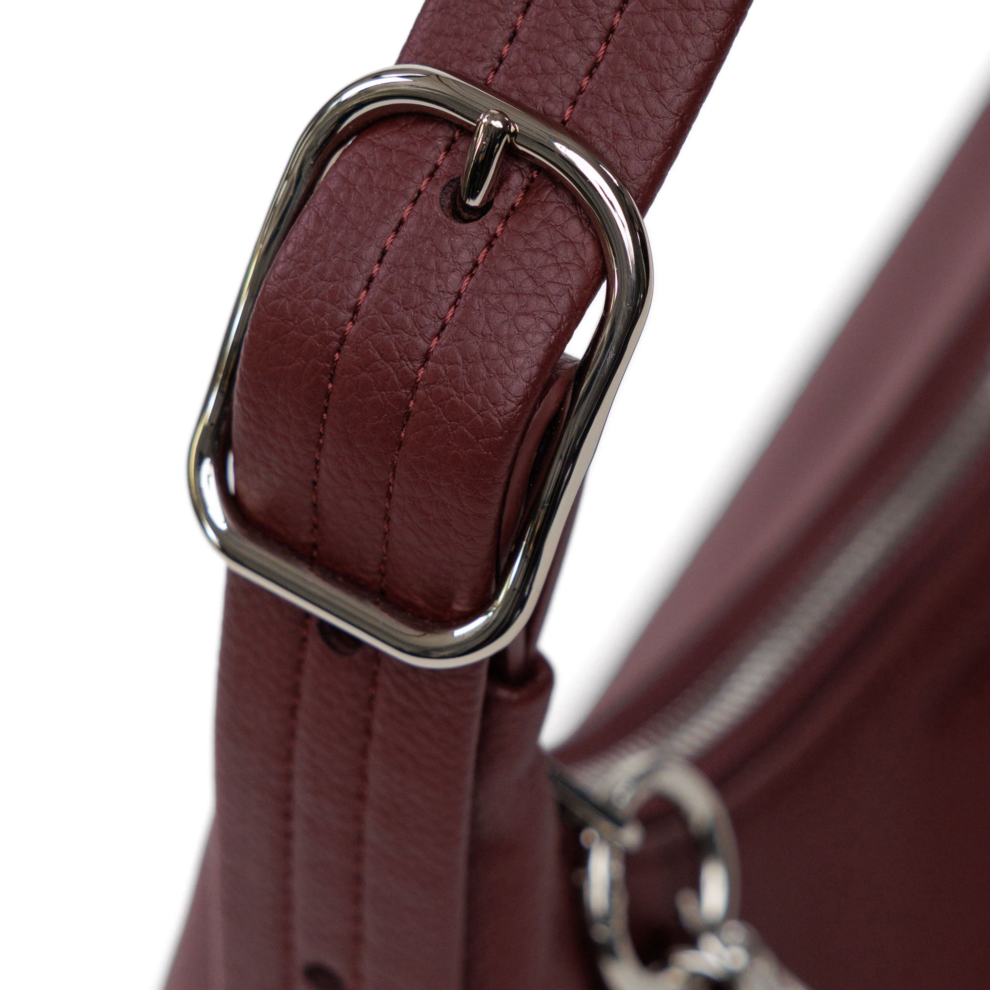 Baggu Recycled Leather Shoulder Bag - Mahogany - Image 5