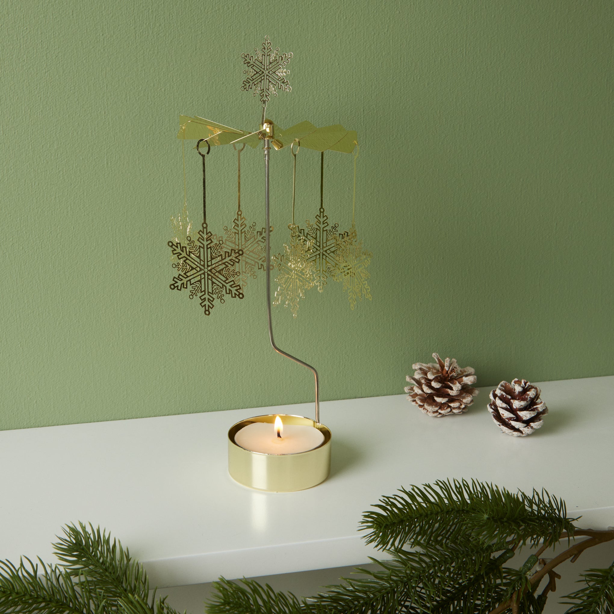 Rotating Snowstar Candle Holder - Image 2