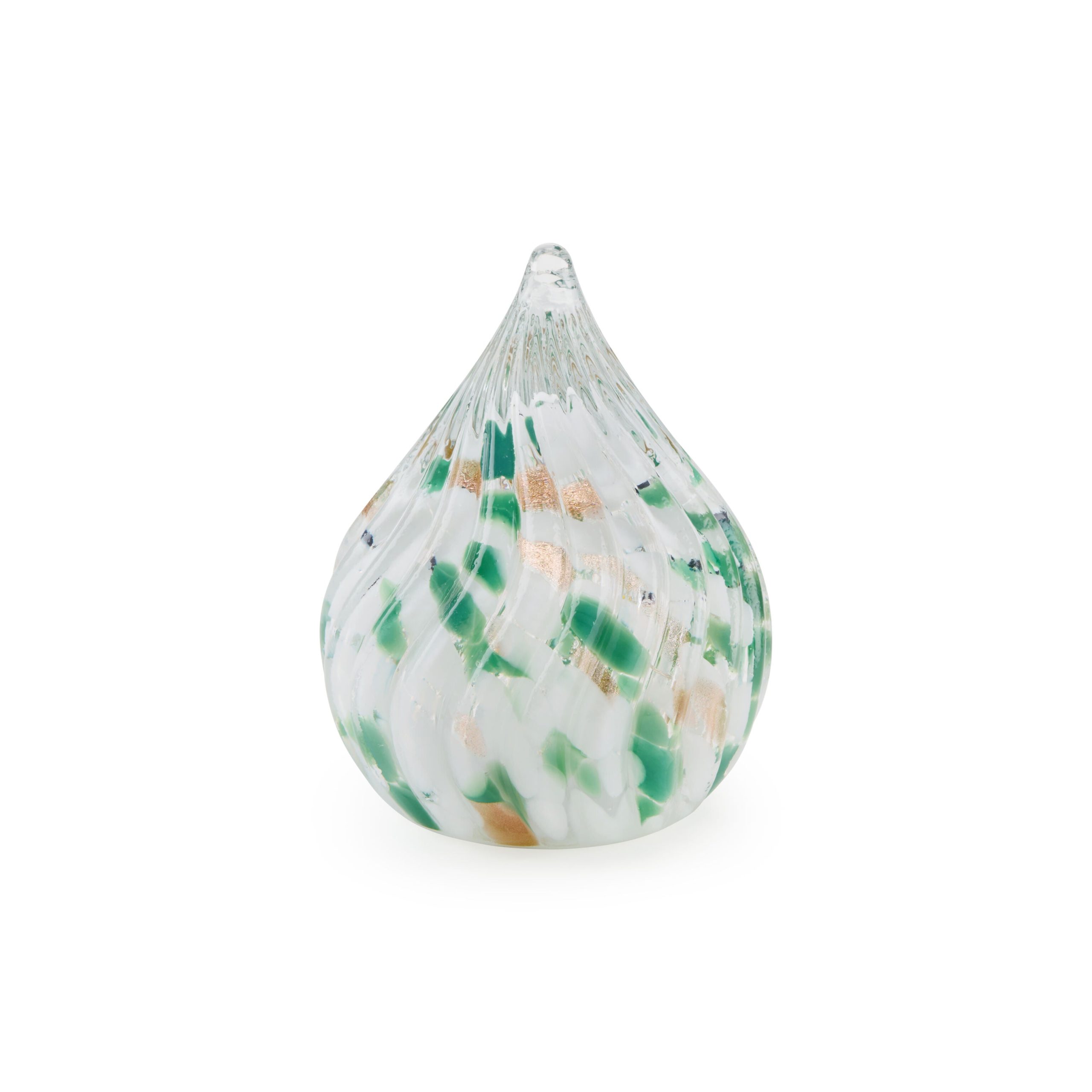 LED Lighted Marbled Glass Holiday Decor - Marbled Snowdrop - Image 3