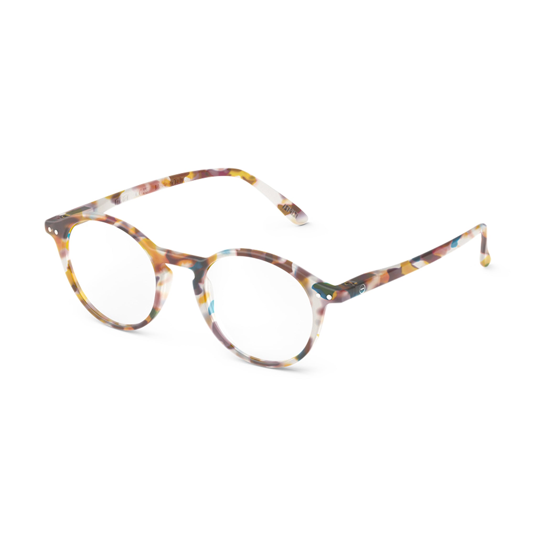 IZIPIZI Round Reading Glasses #D - Blue Tortoise - Image 2