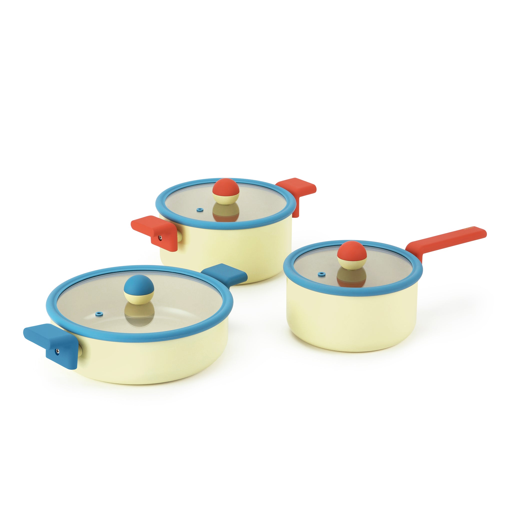 Geometric Non-Stick Cookware with Lid - Tall Pot - Image 4