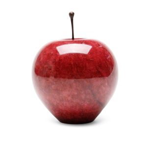 Marble Apple Paperweight - Red