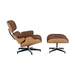 Eames® Lounge Chair and Ottoman from Herman Miller - Oak/ Ledge Caramel Leather